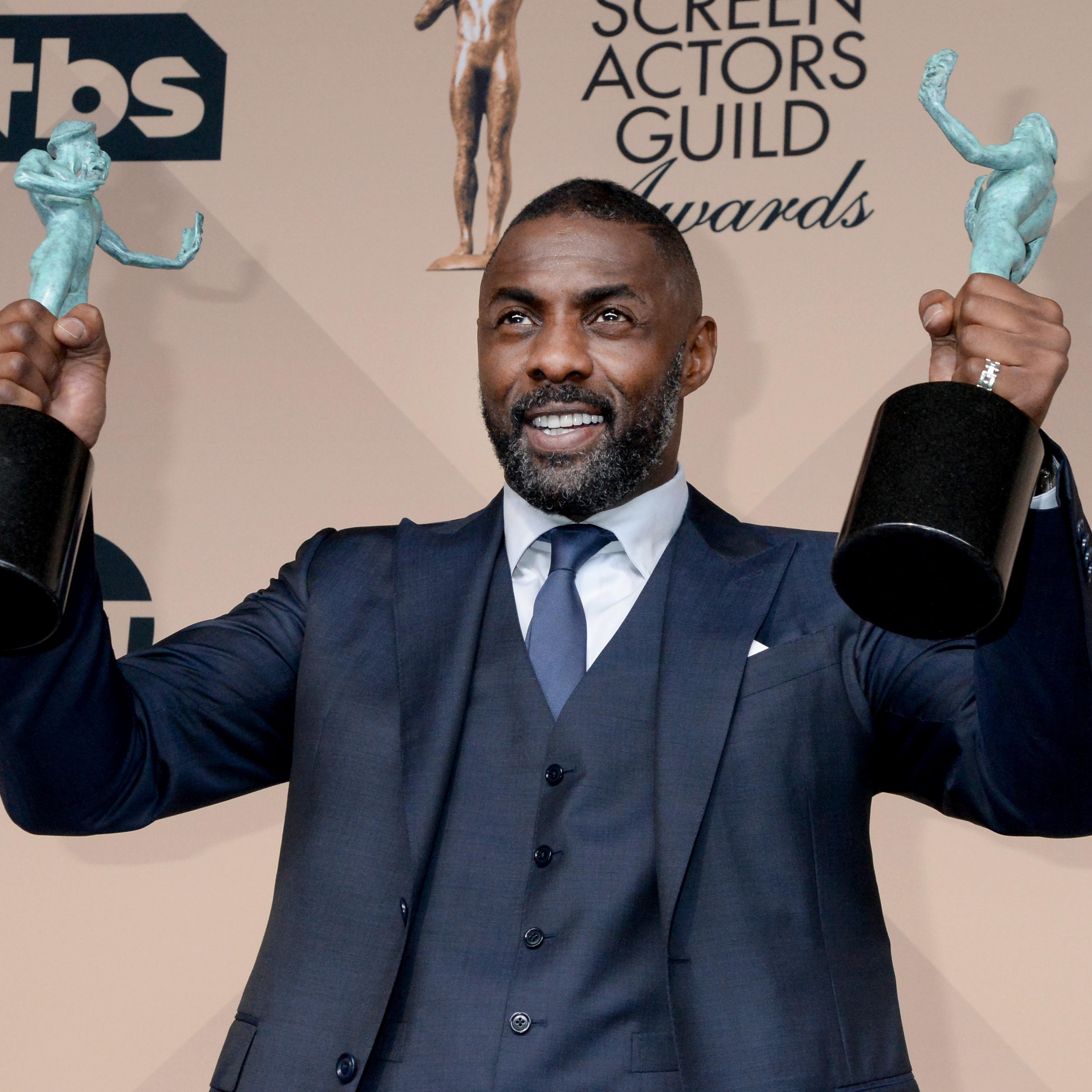 Idris Elba poses in the press room during the 22nd Annual Screen Actors Guild Awards at The Shrine Auditorium on January 30, 2016 in Los Angeles, California.