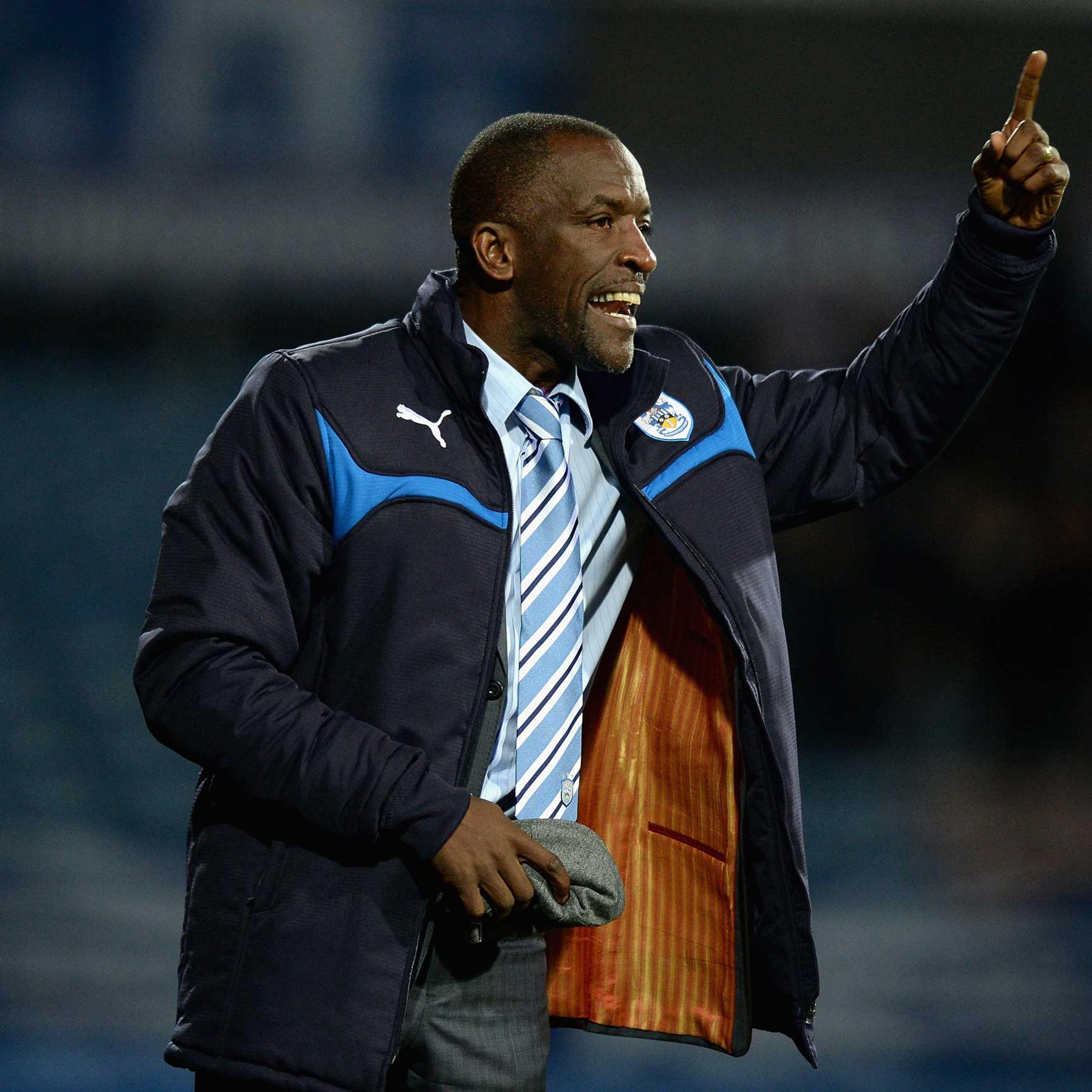 Manager Chris Powell during a Huddersfield Town home game on Oct. 21, 2014 in Huddersfield, England.