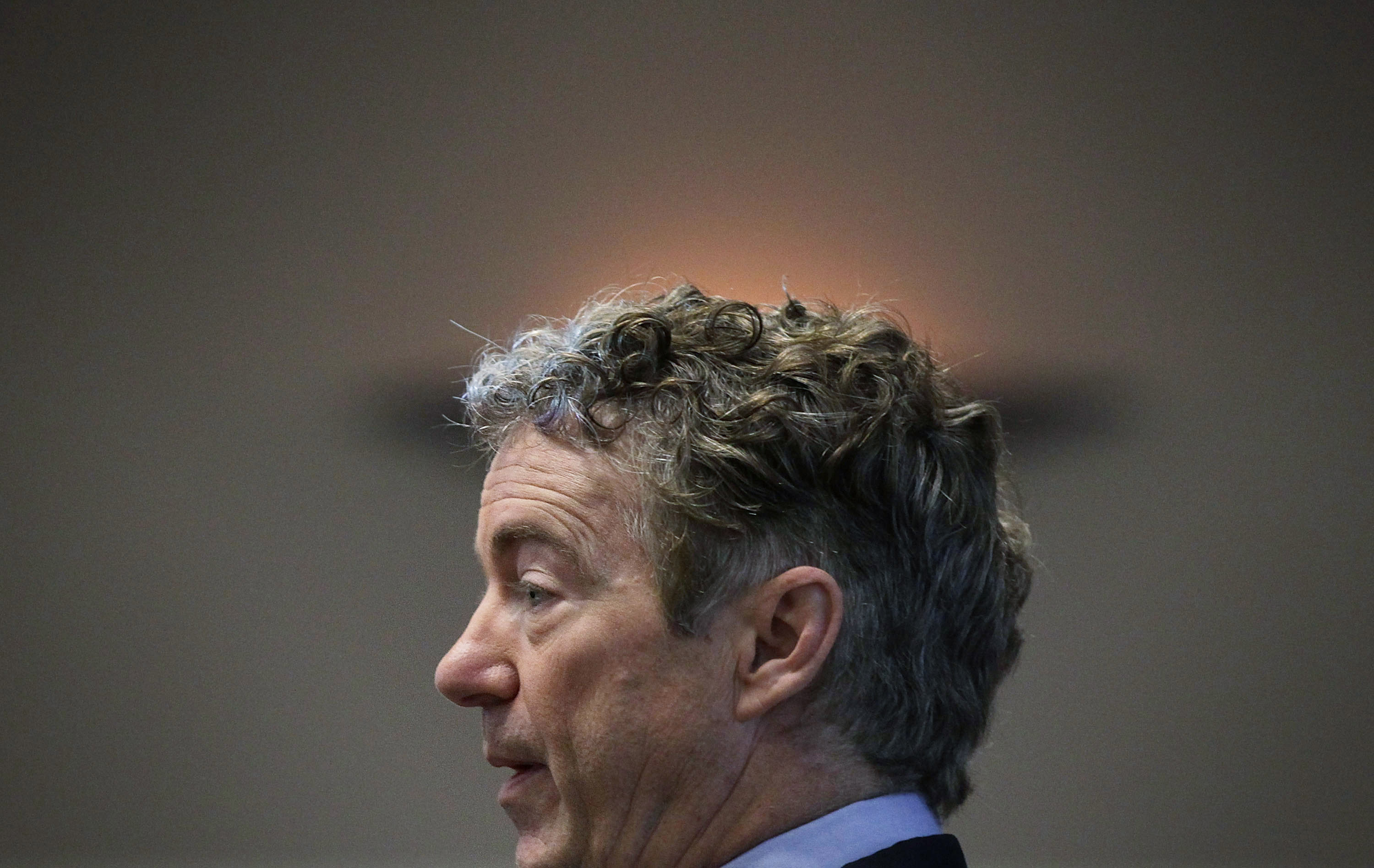 WASHINGTON, DC - NOVEMBER 19:  Republican presidential candidate Sen. Rand Paul (R-KY) speaks during a "Students For Rand Rally" at George Washington University November 19, 2015 in Washington, DC. Sen. Paul continued to campaign for the Republican nomin