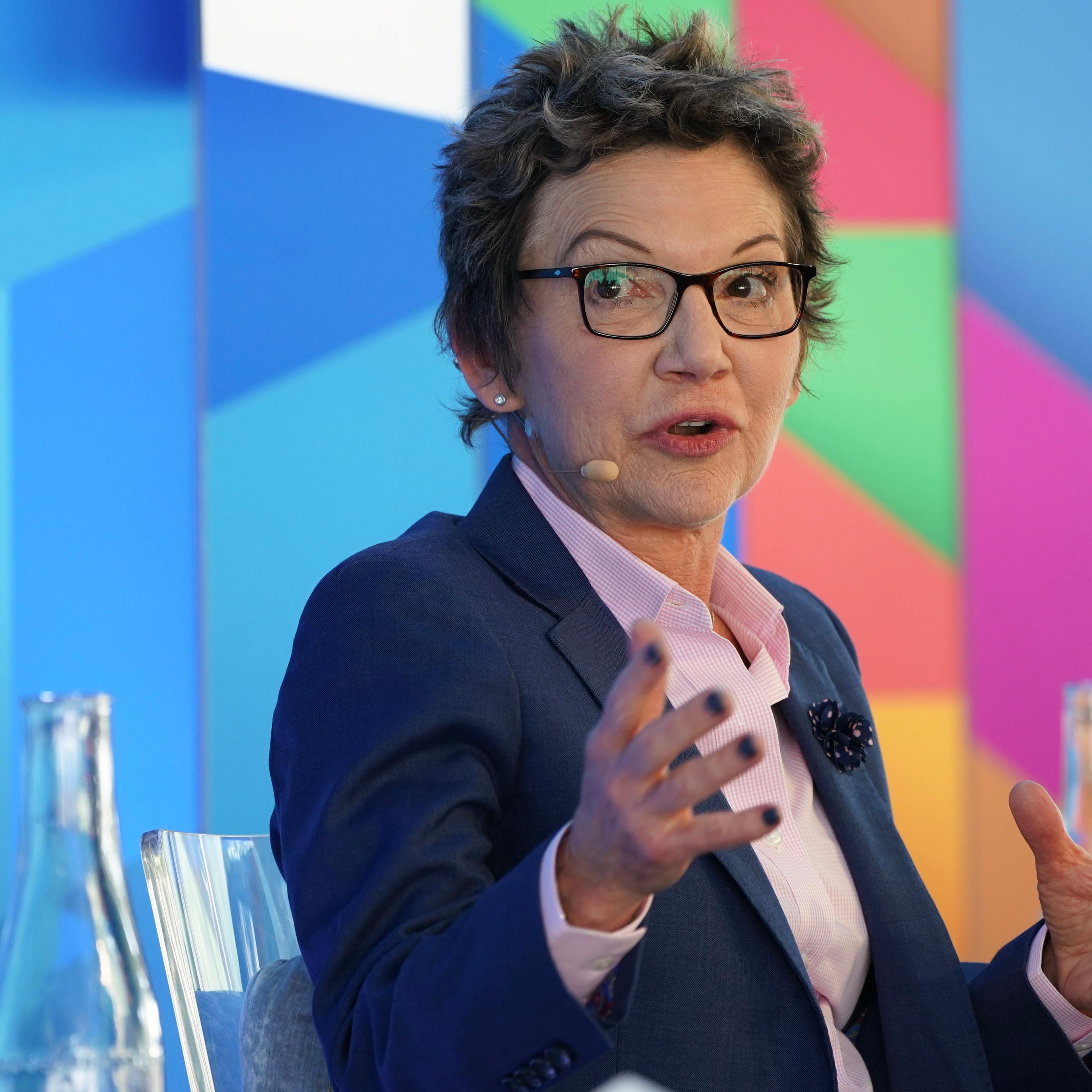 Mary Daly, president of the Federal Reserve Bank of San Francisco, during a talk at the Aspen Ideas Festival in Aspen, Colo. on Friday, June 28, 2024.
