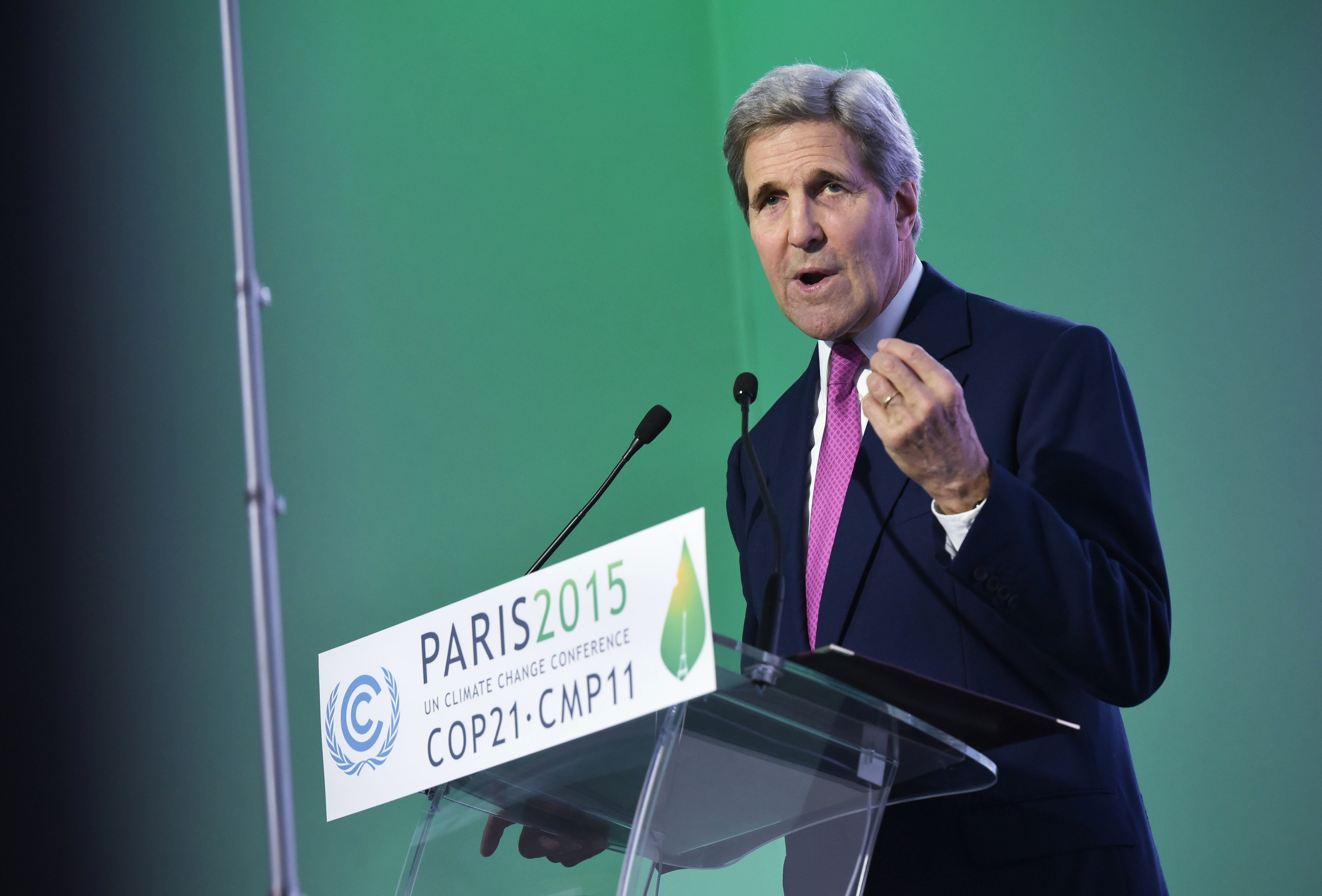 John Kerry climate change cop21 paris