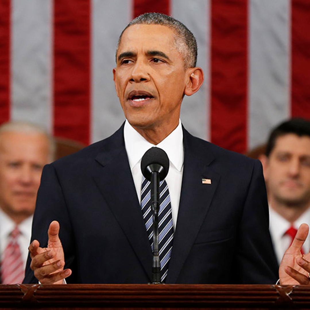 President Barack Obama delivers his State of the Union address before a joint session of Congress on Capitol Hill in Washington, D.C., on Jan. 12, 2016.