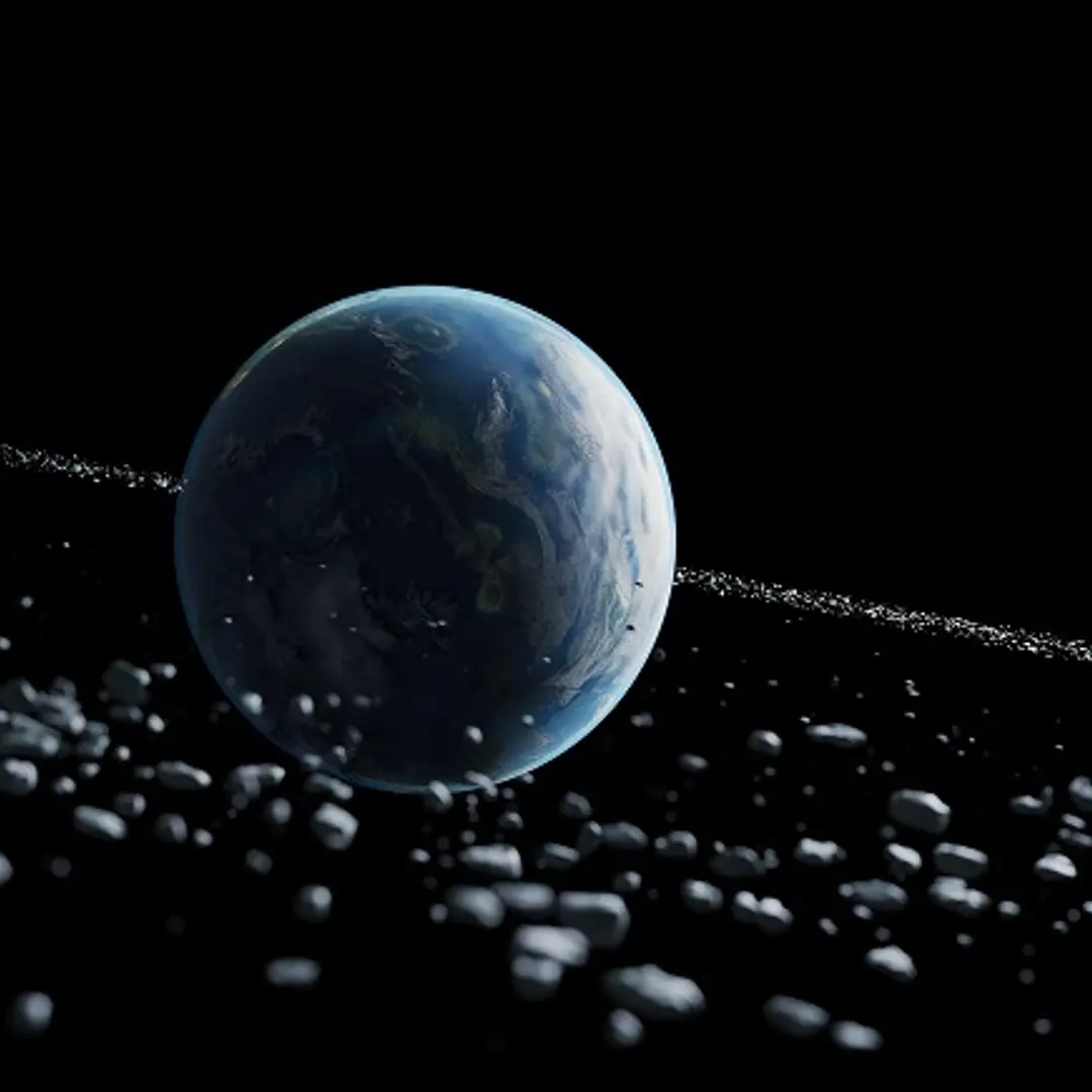 An artist's conception of the Earth as it may have appeared 466 million years ago