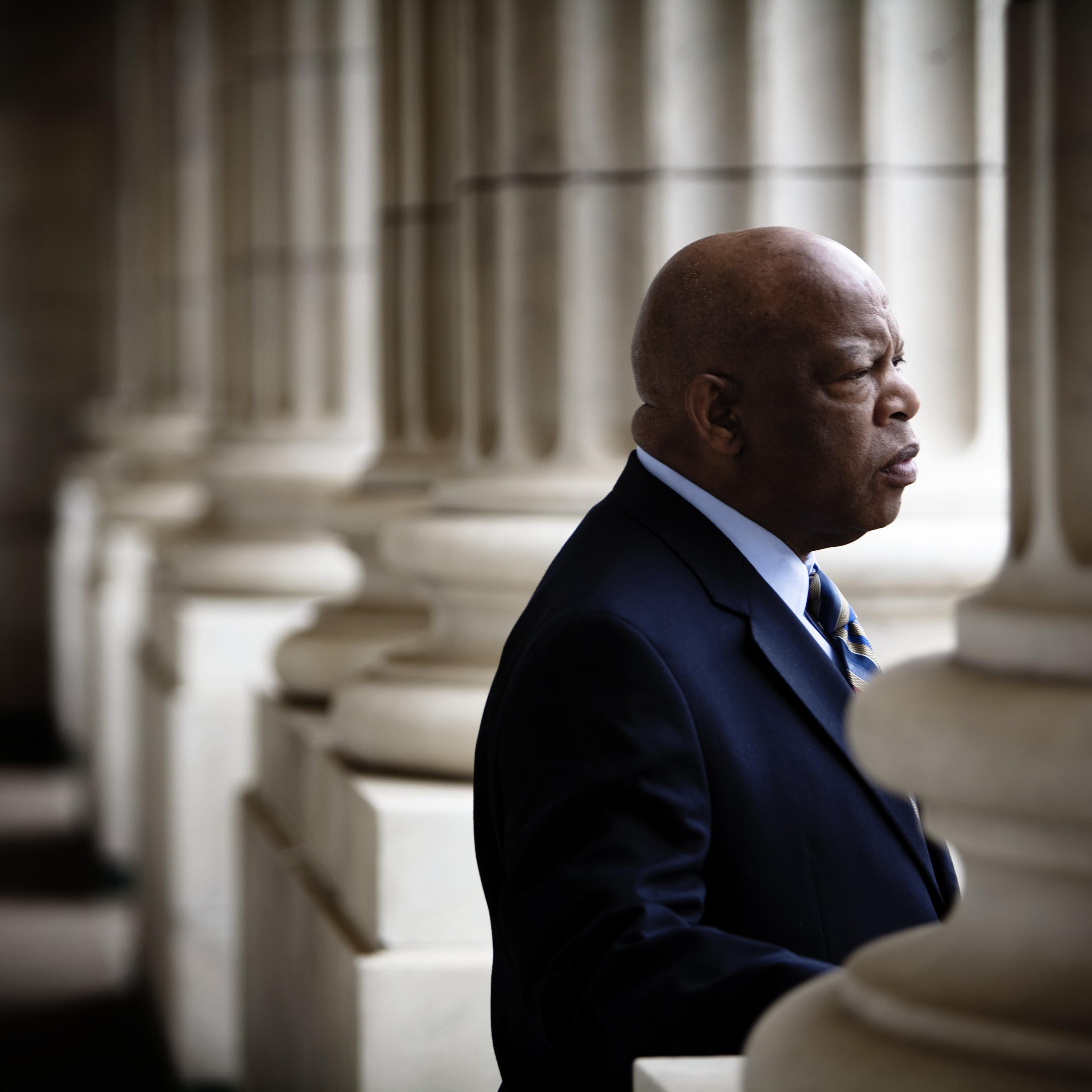 Congressman John Lewis (D-GA) is photographed in his offices in the Canon House office building on March 17, 2009 in Washington.