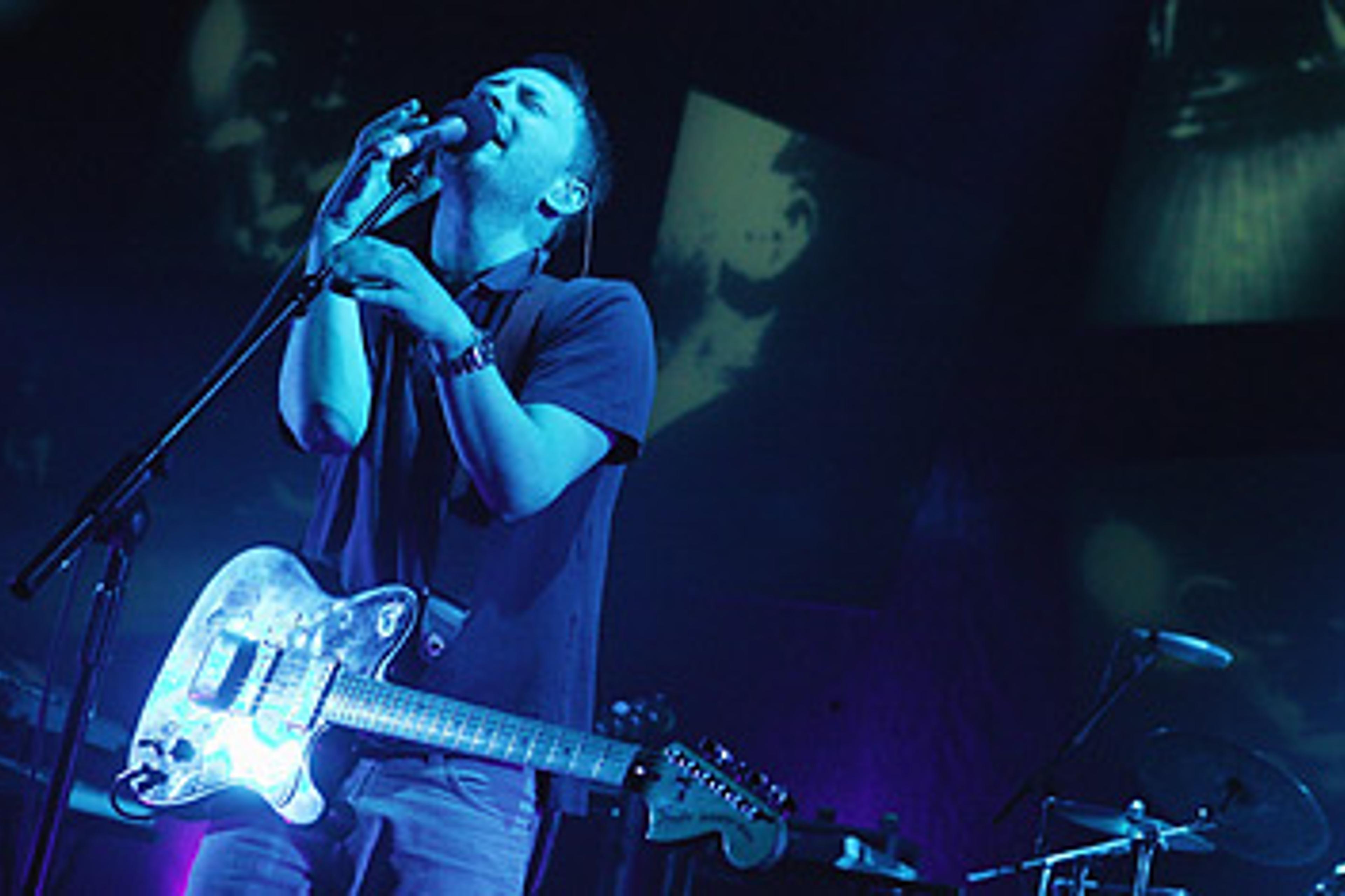 Thom Yorke performs with Radiohead at the Carling Apollo Hammersmith in London, England.