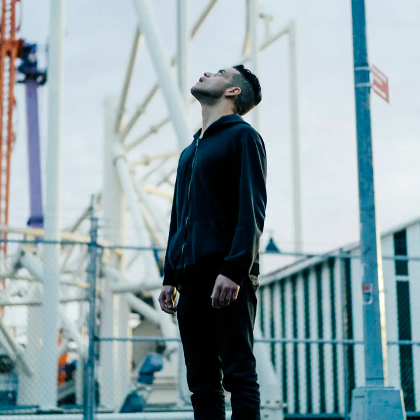 Rami Malek as Elliot Alderson in the season finale of Season 2 of Mr. Robot.