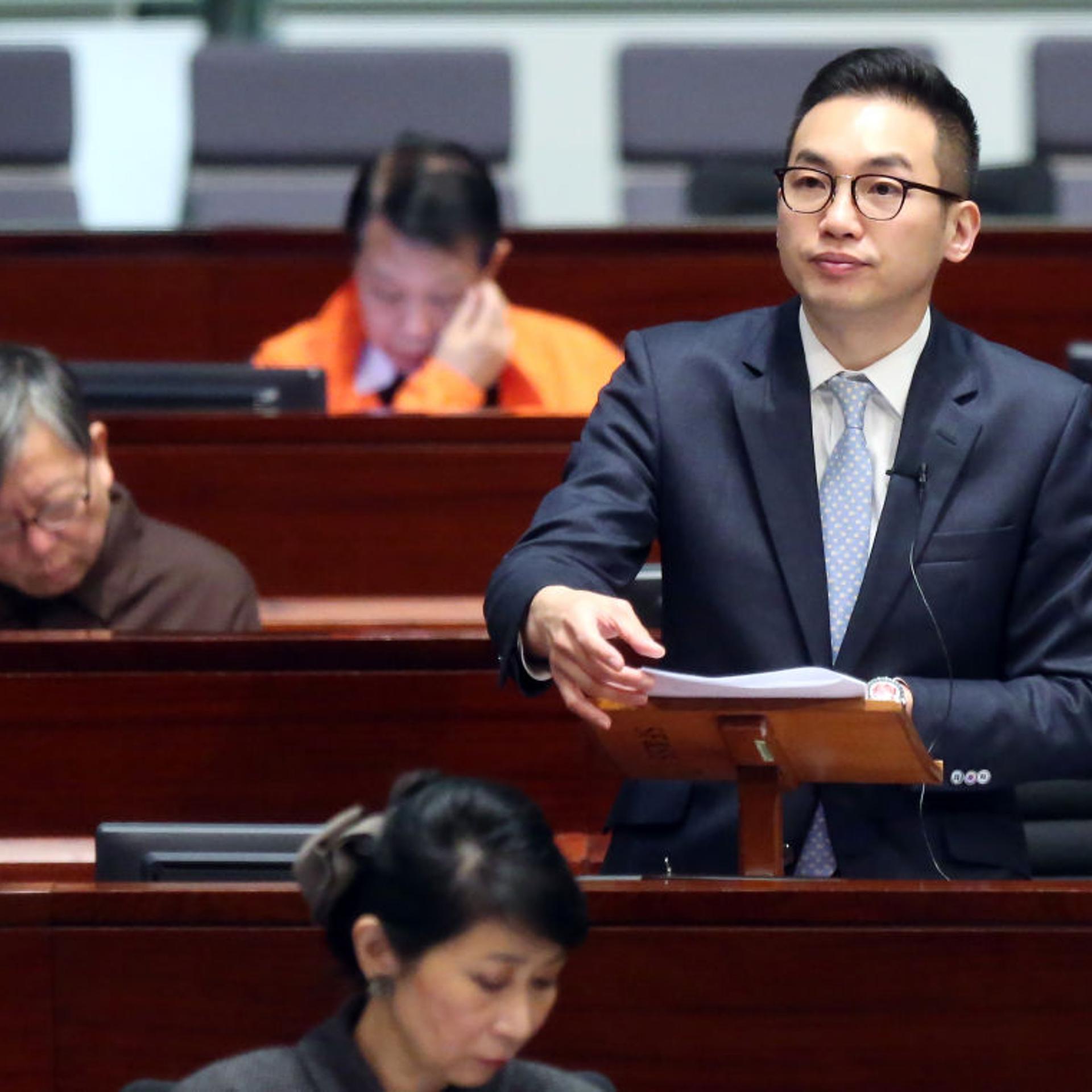 Civic Party's Legislator Alvin Yeung Ngok-Kiu attends Legco meeting at the Legco Chamber in Tamar. 16MAR16 SCMP/ K. Y. Cheng