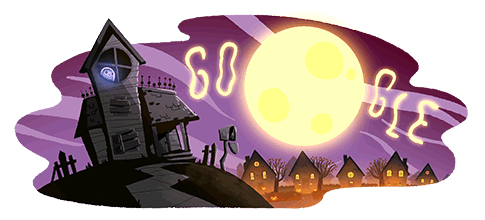 Google celebrates Halloween with a new doodle.