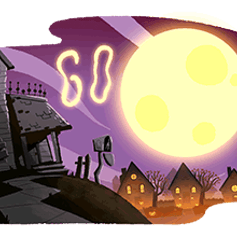 Google celebrates Halloween with a new doodle.