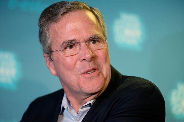 Jeb Bush, former Florida governor, speaks to the press at the e-Estonia Showroom during his visit to Tallinn, Estonia, on Saturday, June 13, 2015.