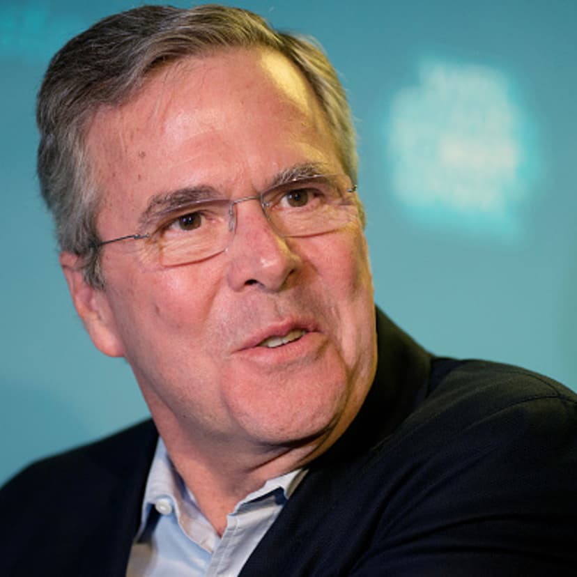 Jeb Bush, former Florida governor, speaks to the press at the e-Estonia Showroom during his visit to Tallinn, Estonia, on Saturday, June 13, 2015.
