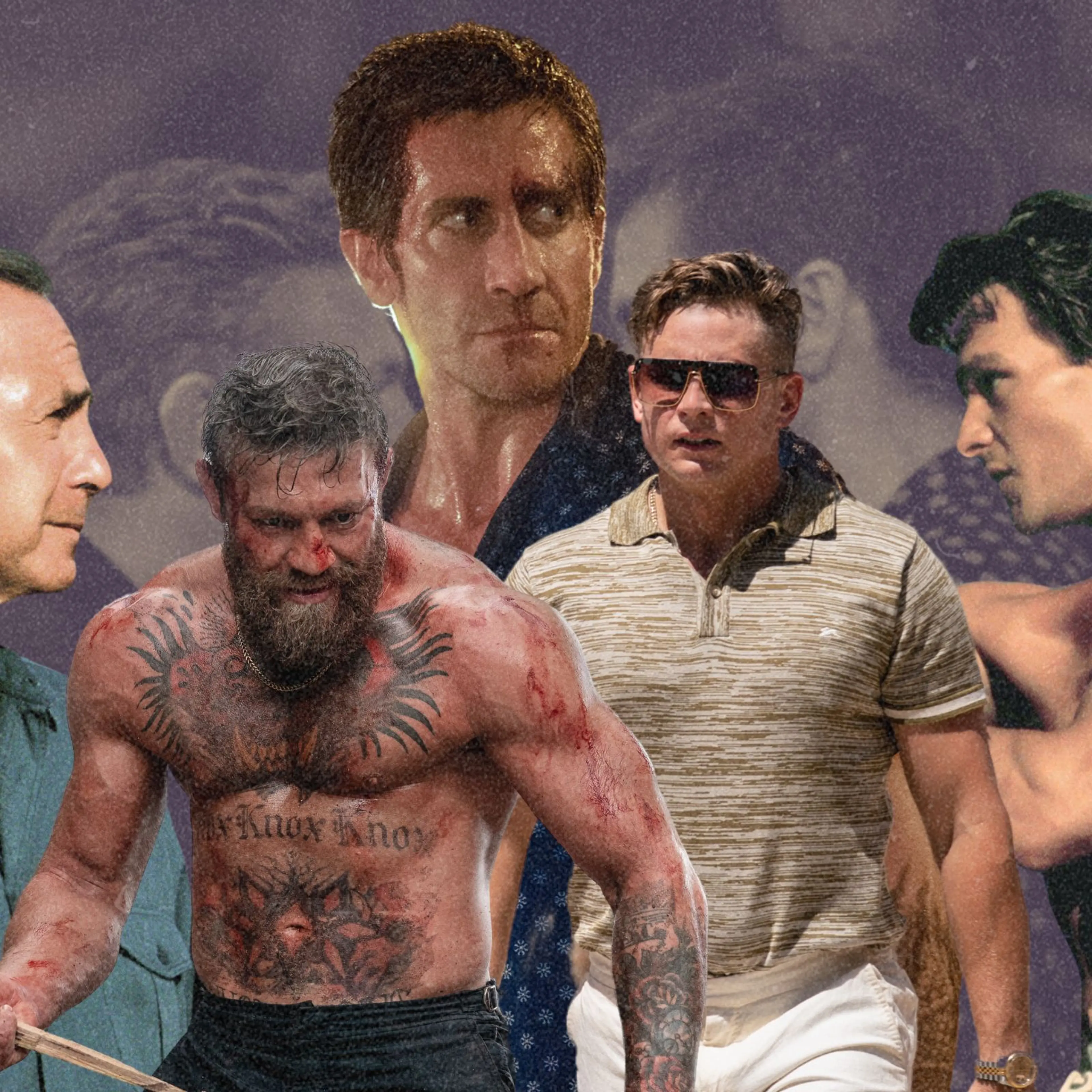 collage of characters from Road House (1989) and its 2024 remake