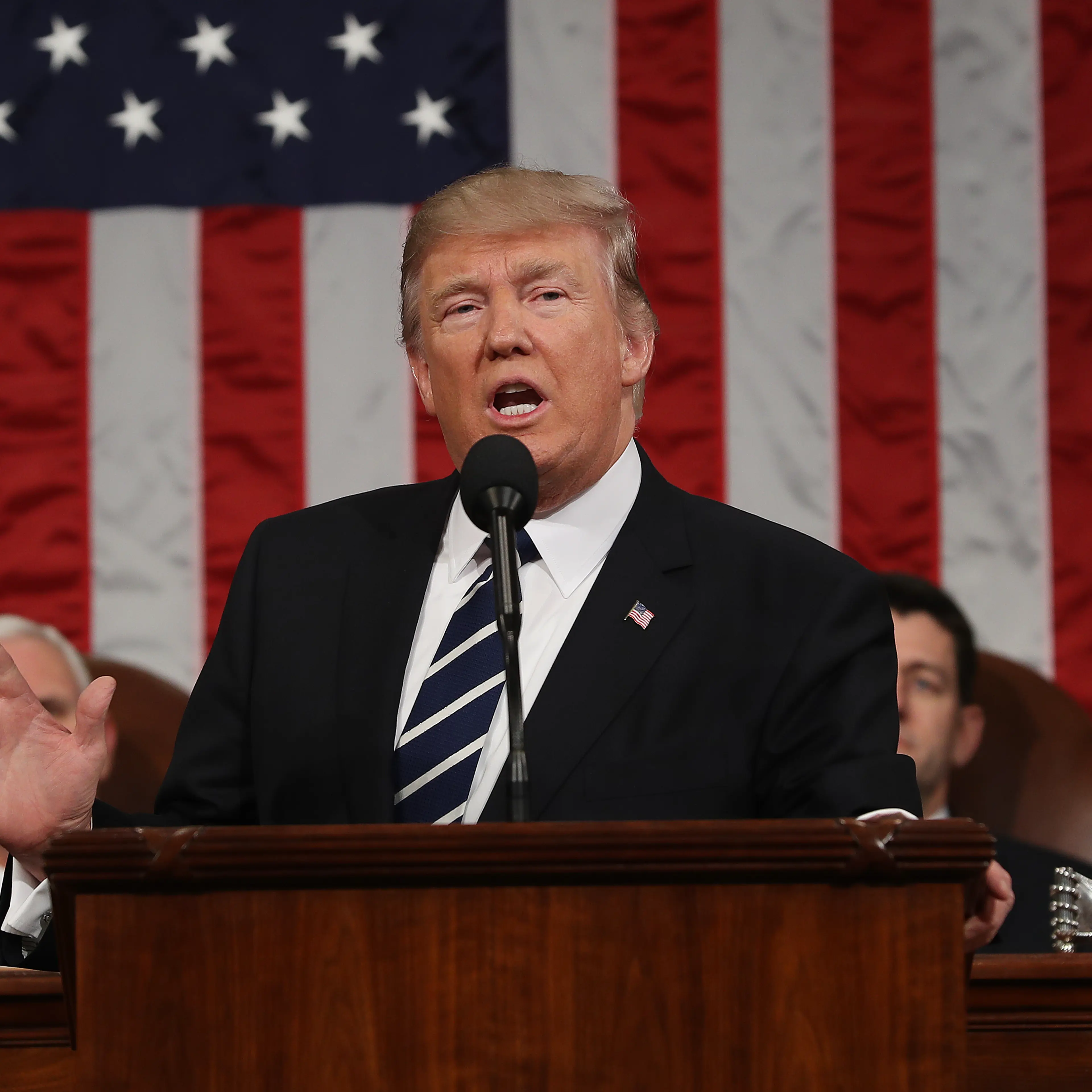 Donald Trump Delivers Address To Joint Session Of Congress