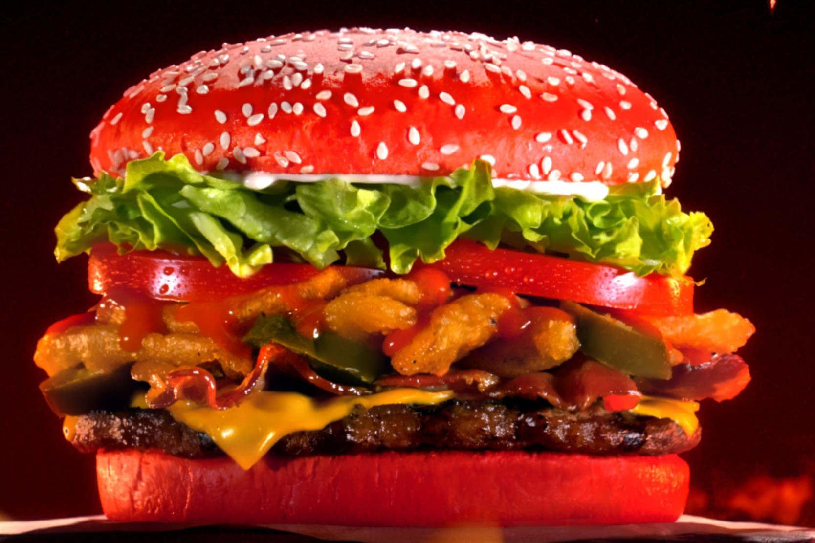 New Angriest Whopper at Burger King Has Red Buns