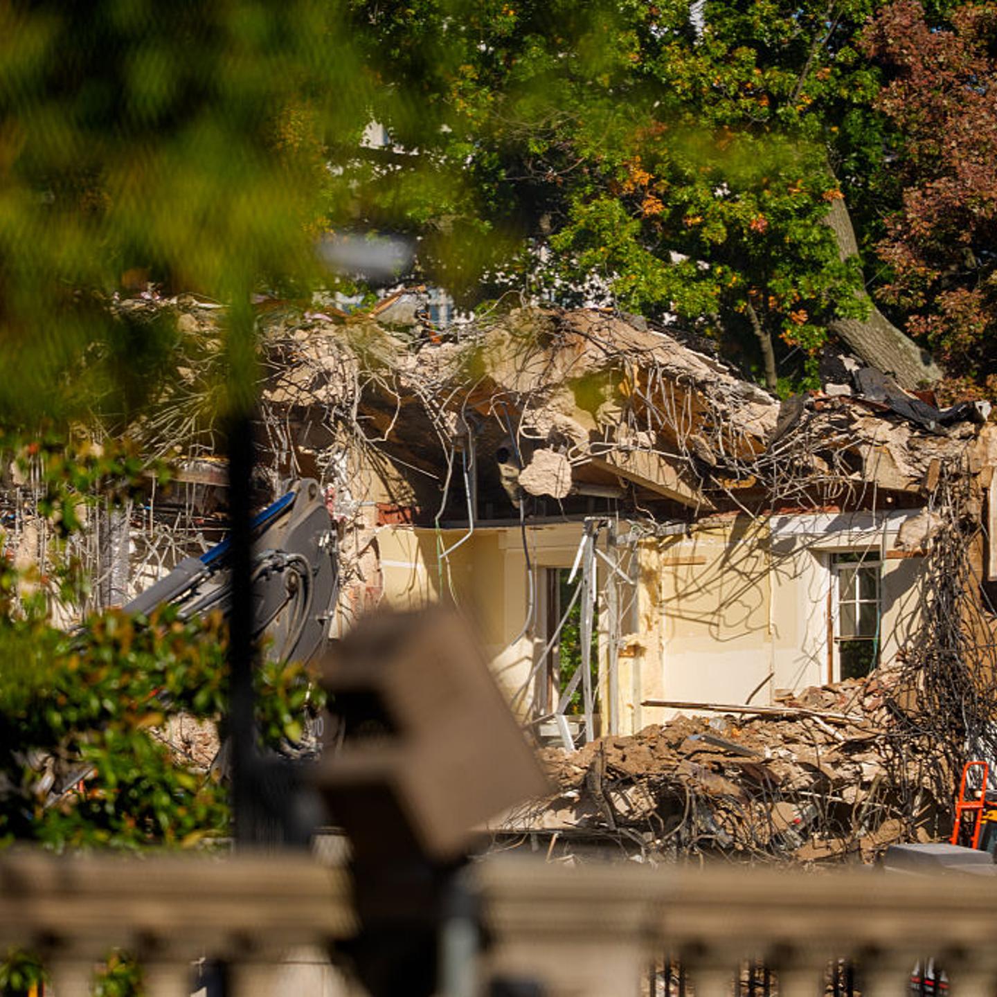 White House East Room Demolition Begins For Trump Ballroom Construction