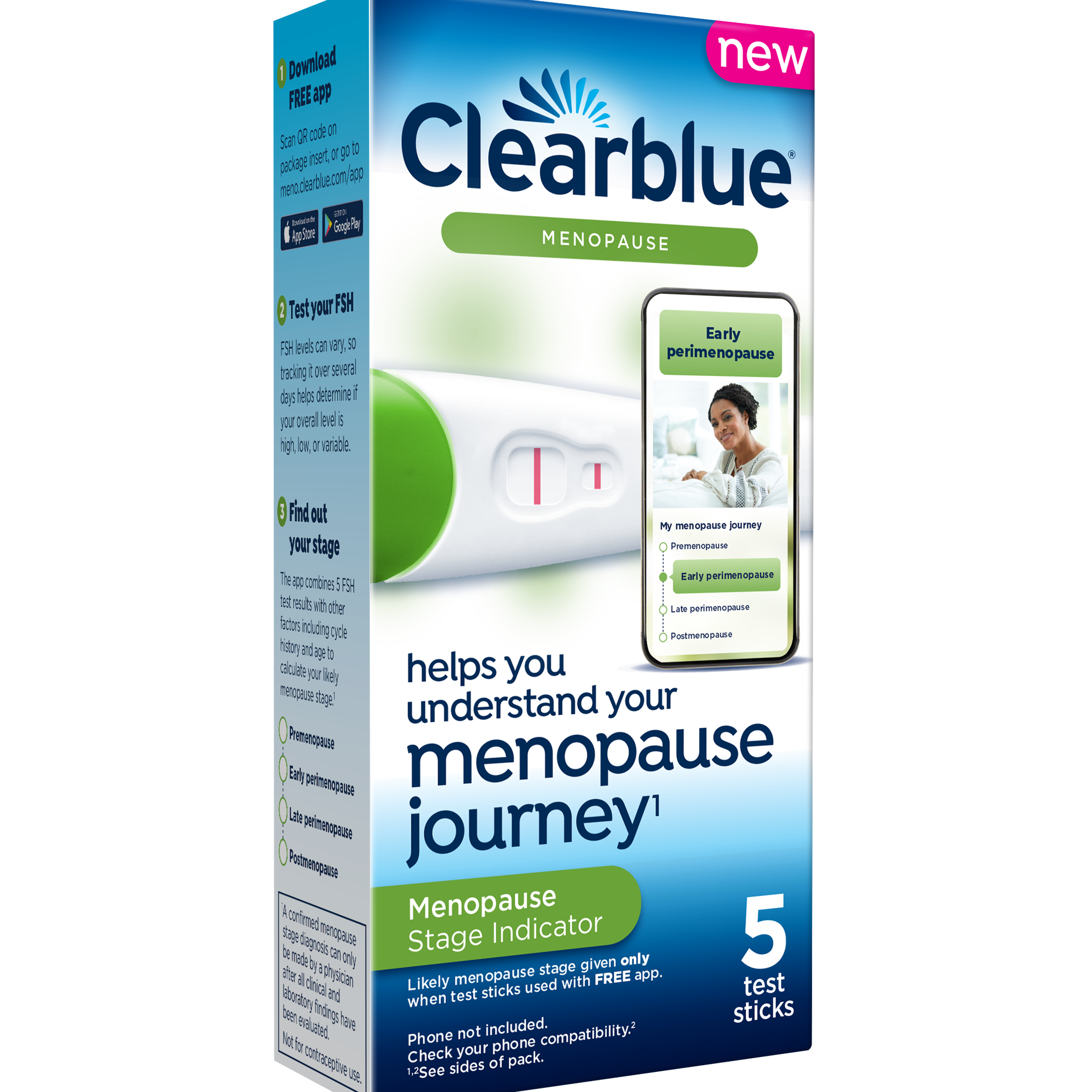 A Clearblue at-home menopause test kit