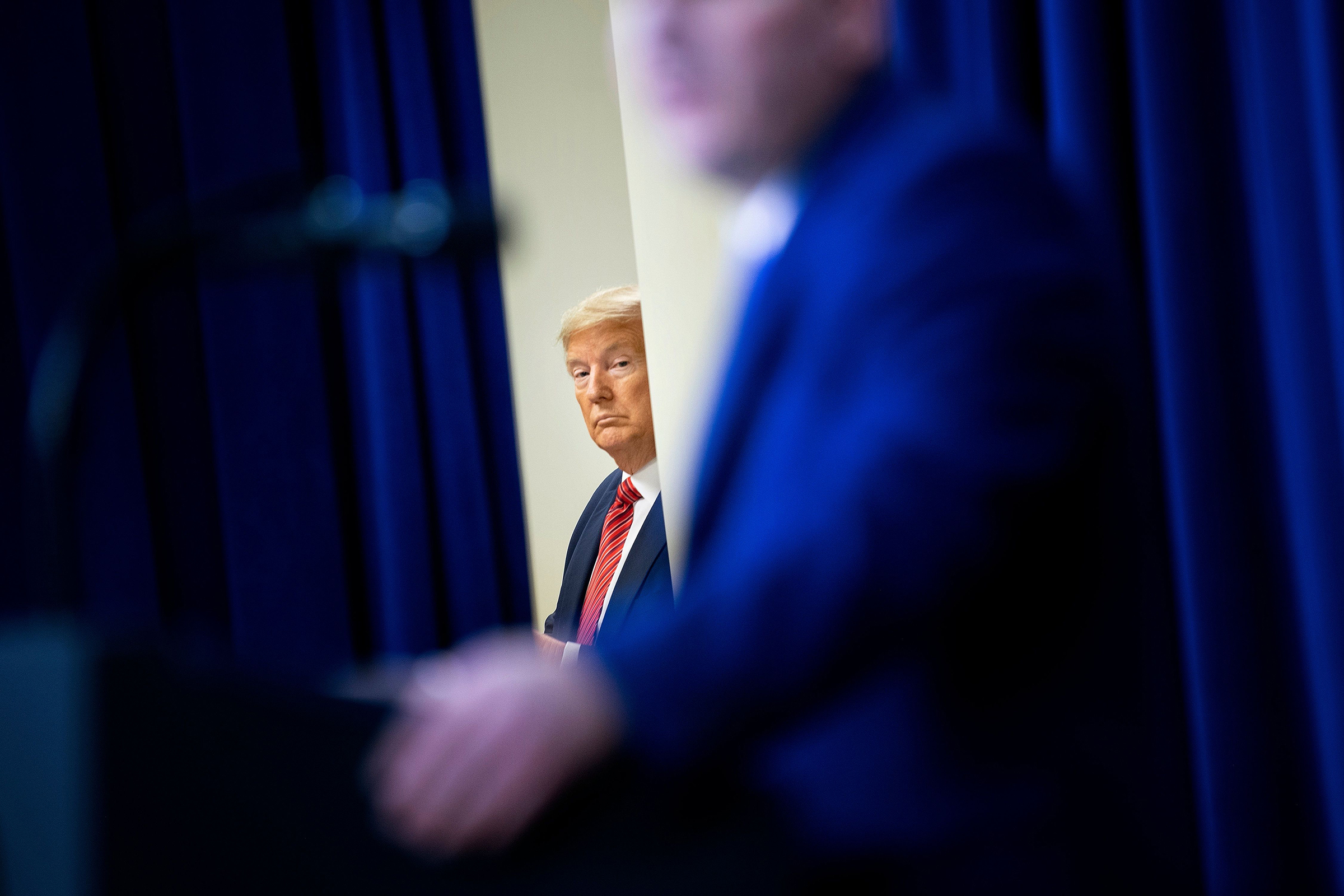 President Trump is introduced to members of the National Border Patrol Council in Washington, D.C., on Feb. 14, 2020.