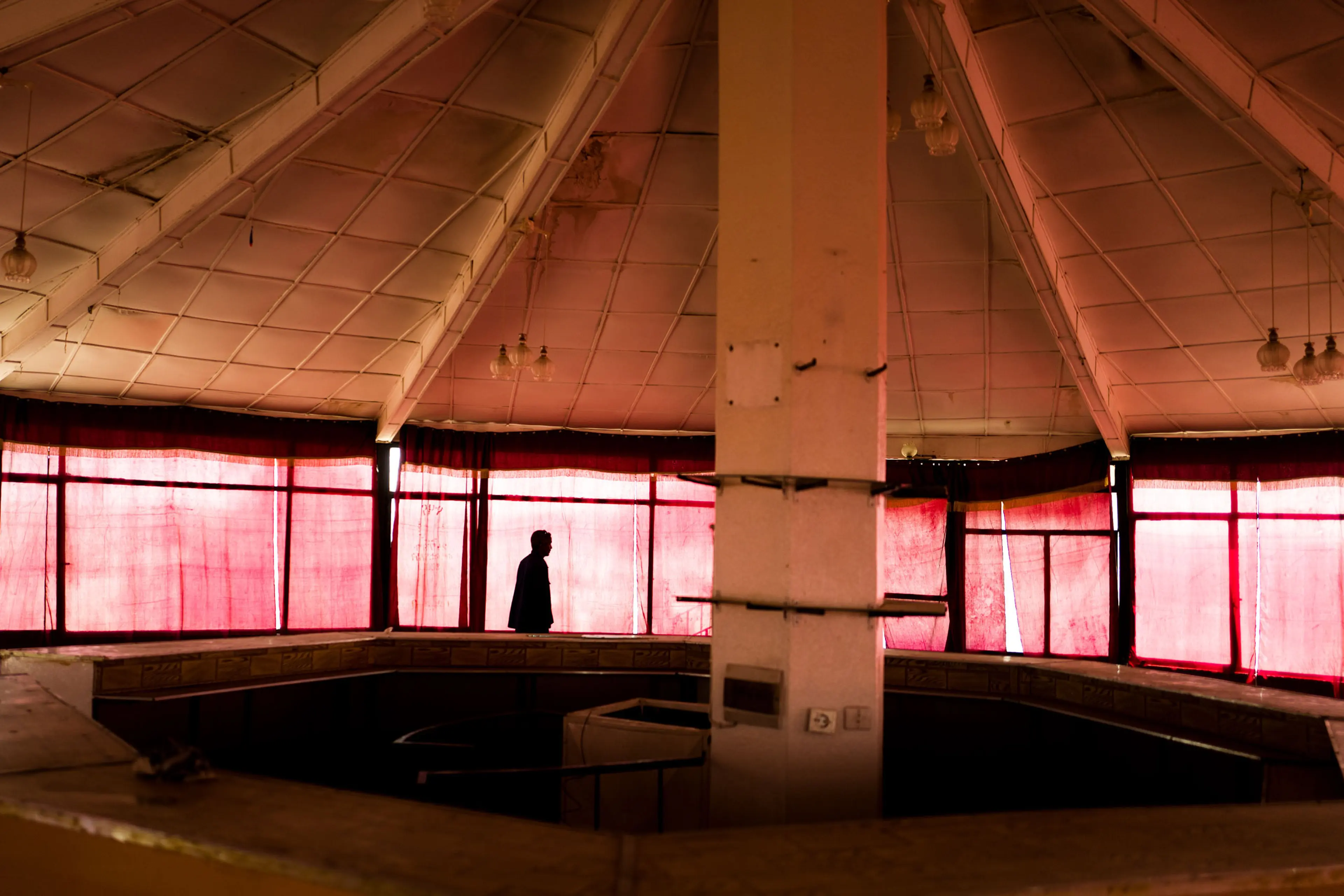 The empty building of a former restaurant in Asmara.