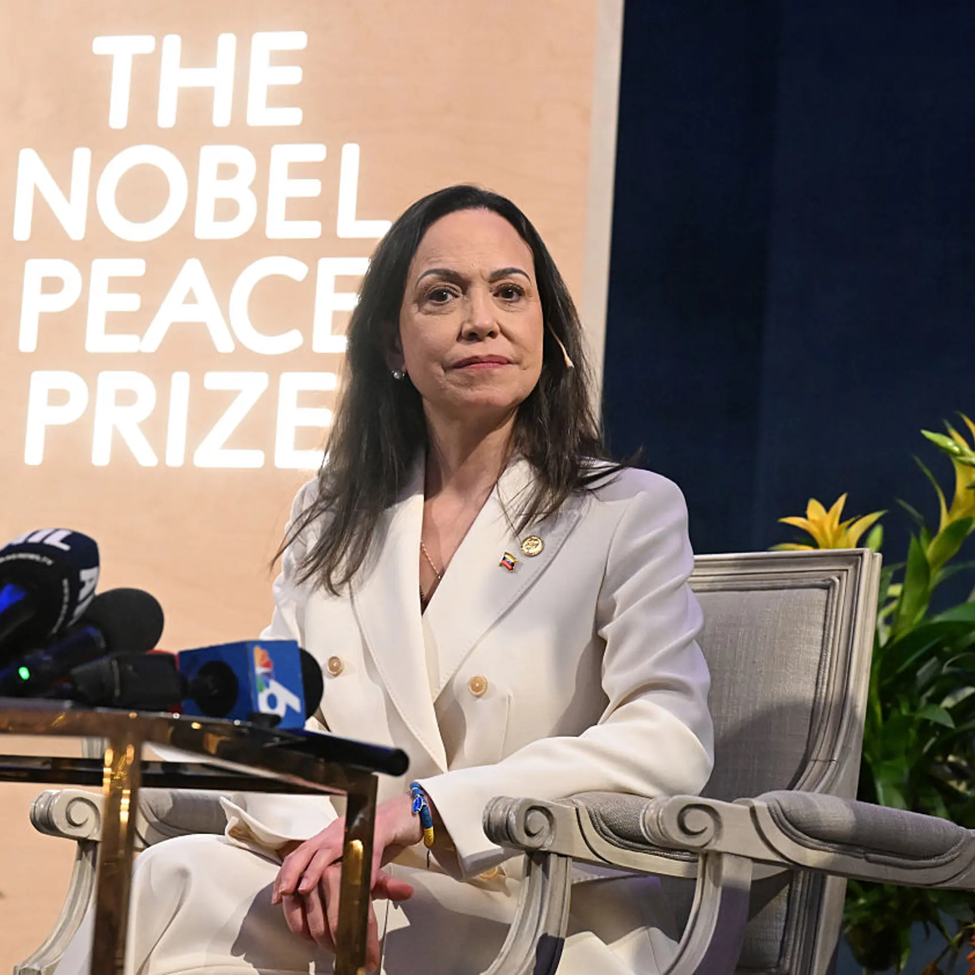 Nobel Peace Prize Winner, Maria Corina Machado, Attends Press Conference In Oslo