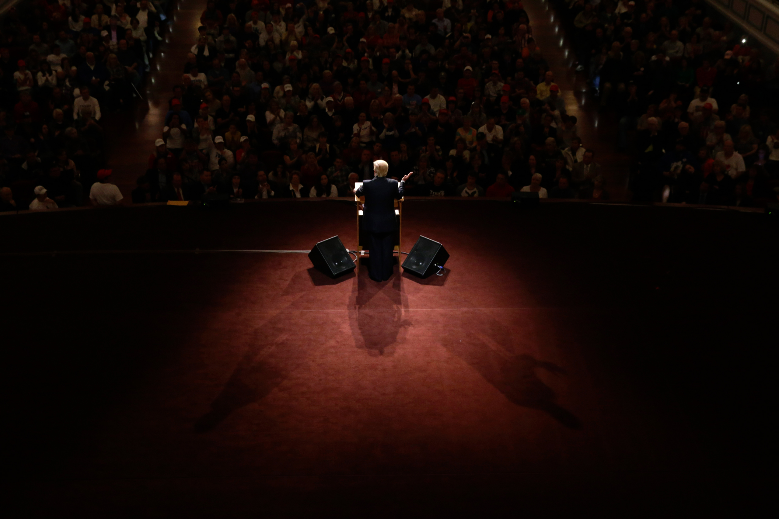 Donald TrumRepublican presidential candidate Donald Trump speaks during a rally at The Palladium in Carmel, Ind., Monday, May 2, 2016. (AP Photo/Michael Conroy)p