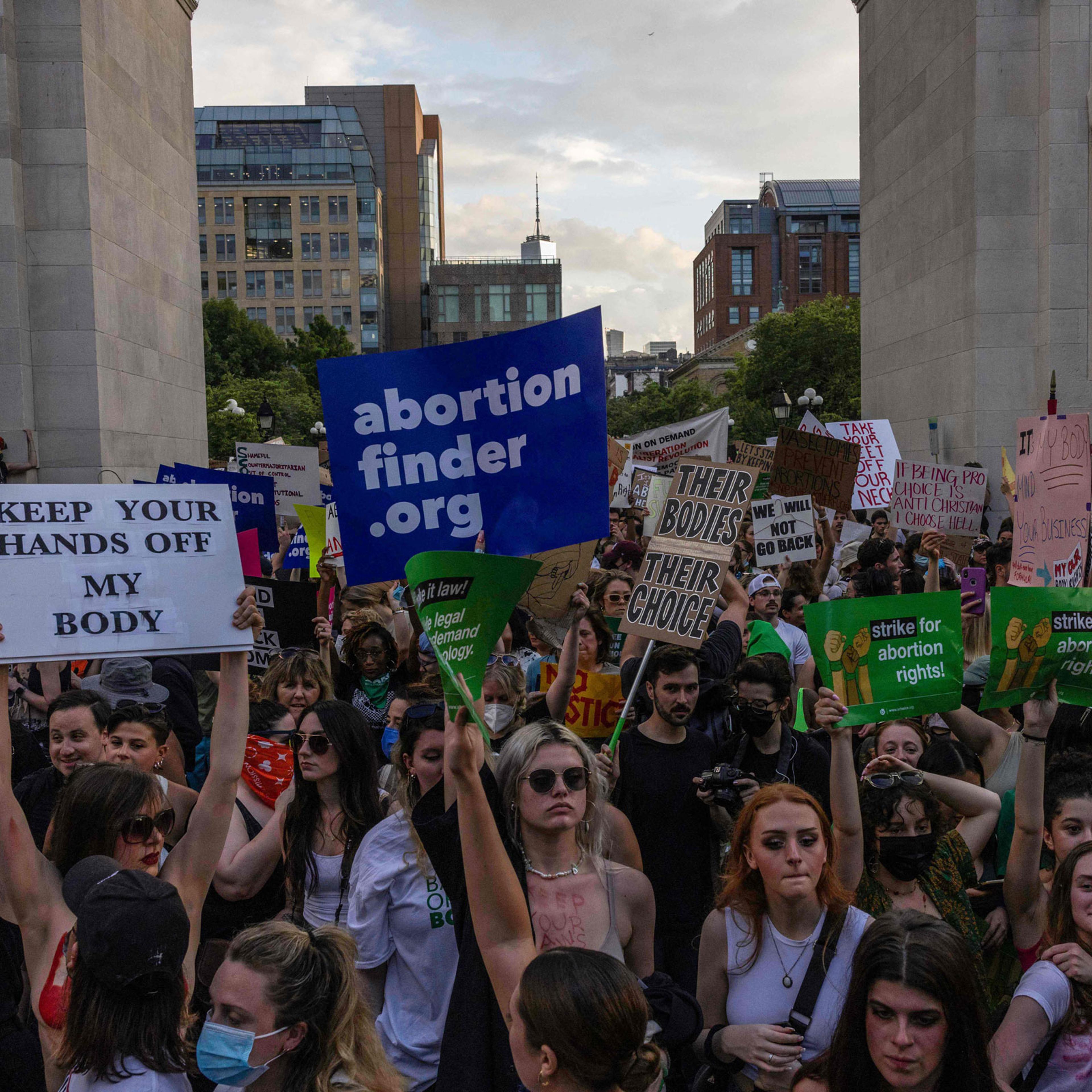 Abortion rights activist march in New York