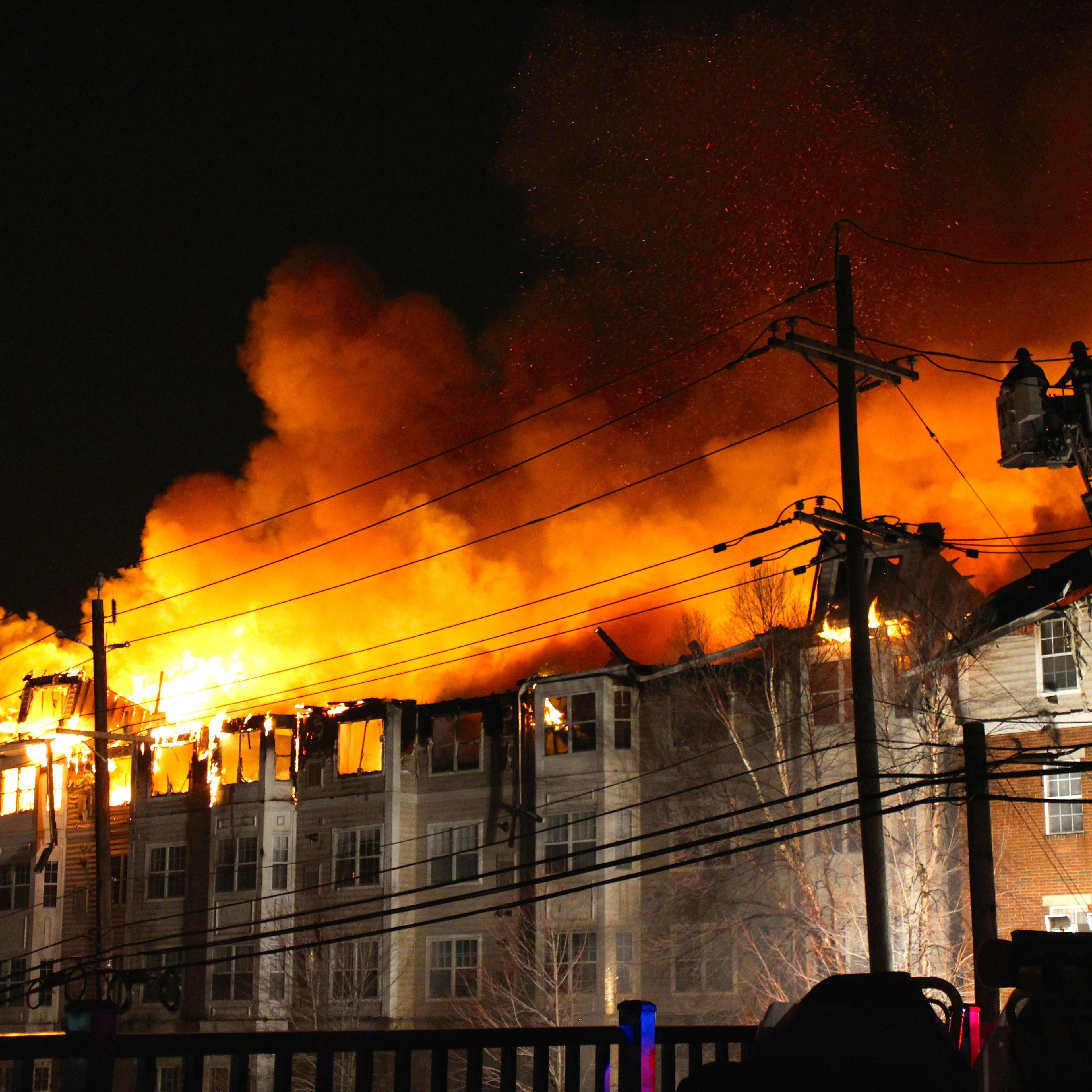 Massive fire at apartment complex in New Jersey