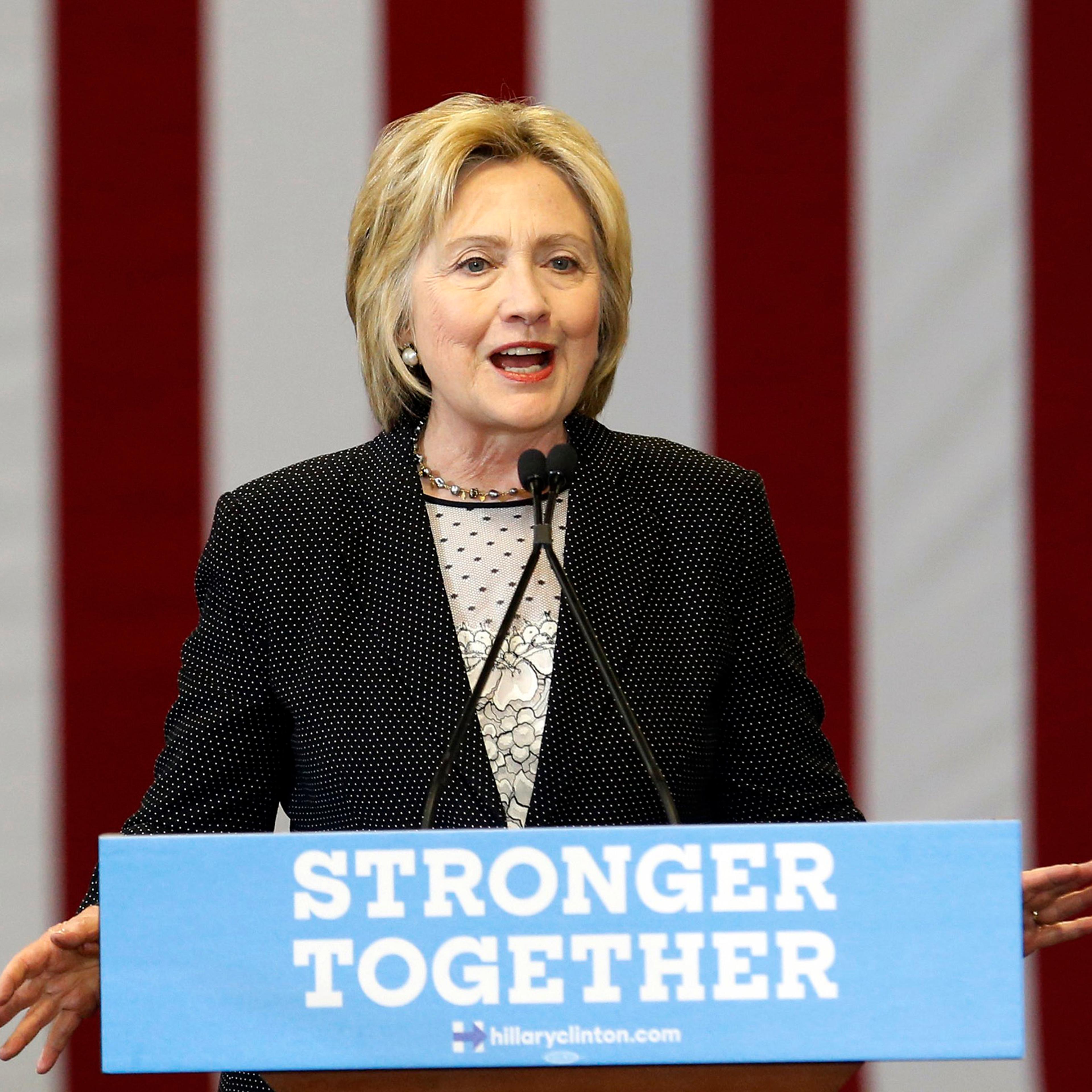 Hillary Clinton speaks about the economy at Fort Hayes Vocational School in Columbus, Ohio, June 21, 2016.