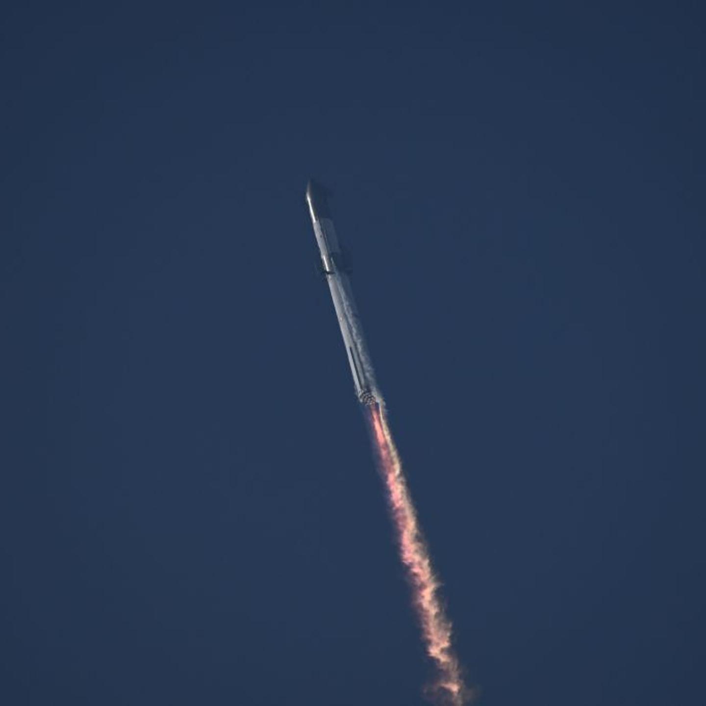 The SpaceX Starship lifts off from the launchpad during a flight test from Starbase in Boca Chica, Texas, on April 20, 2023.