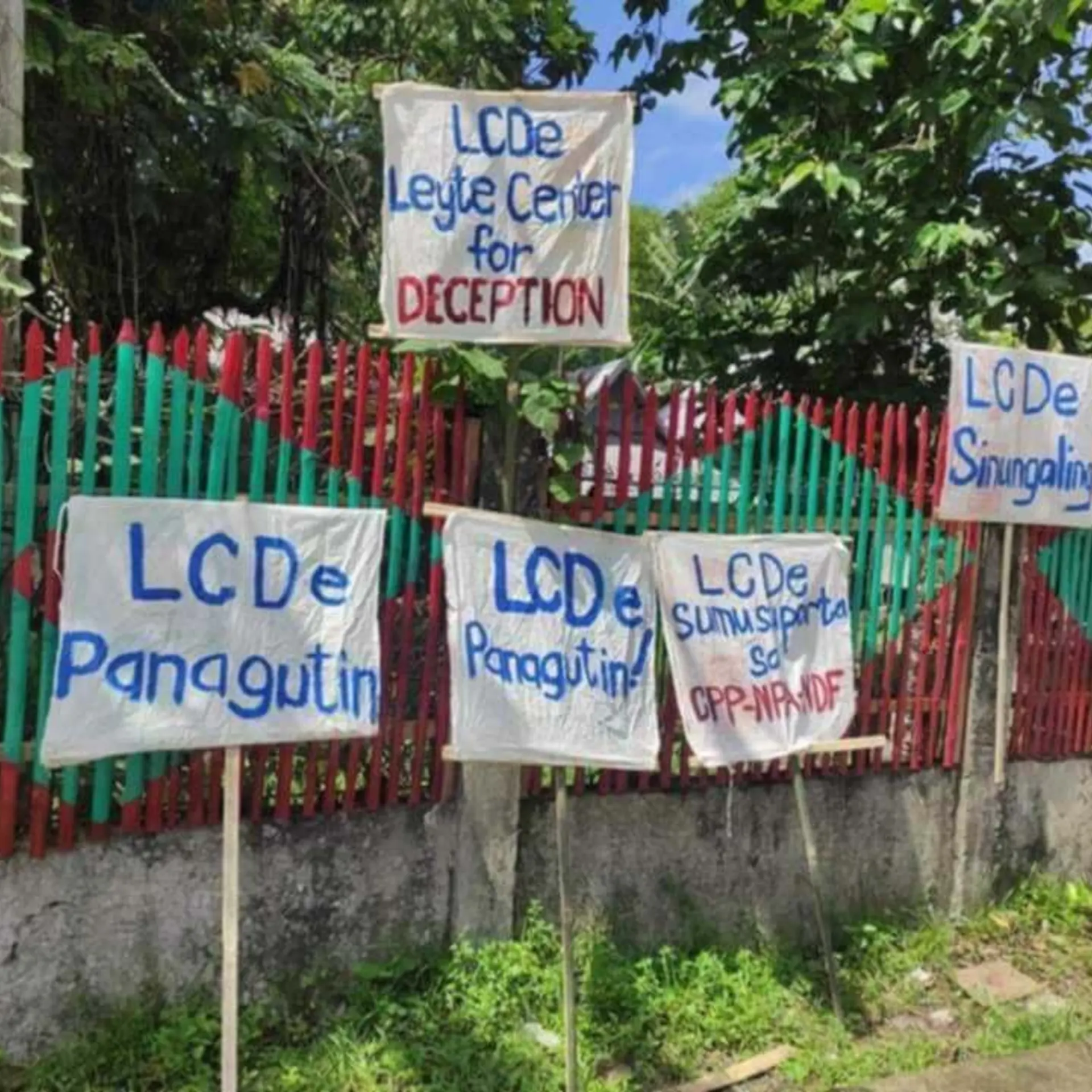 The September 2021 “protest” against the Leyte Center for Development.