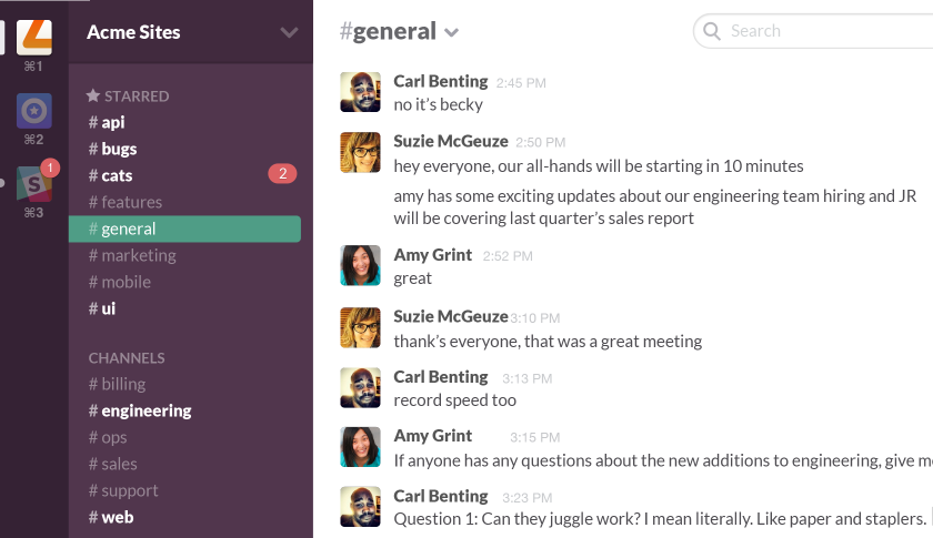 A Slack screenshot.