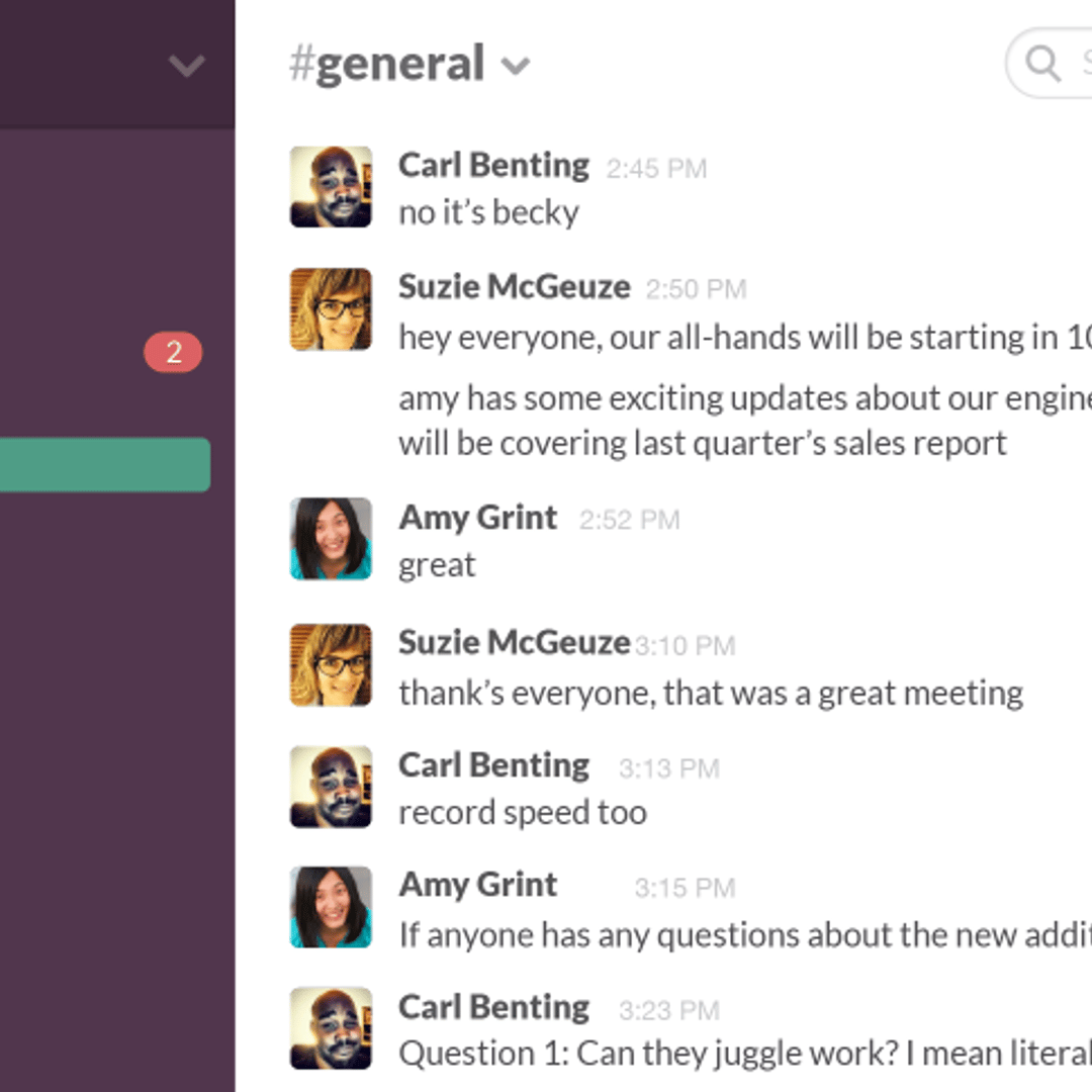 A Slack screenshot.