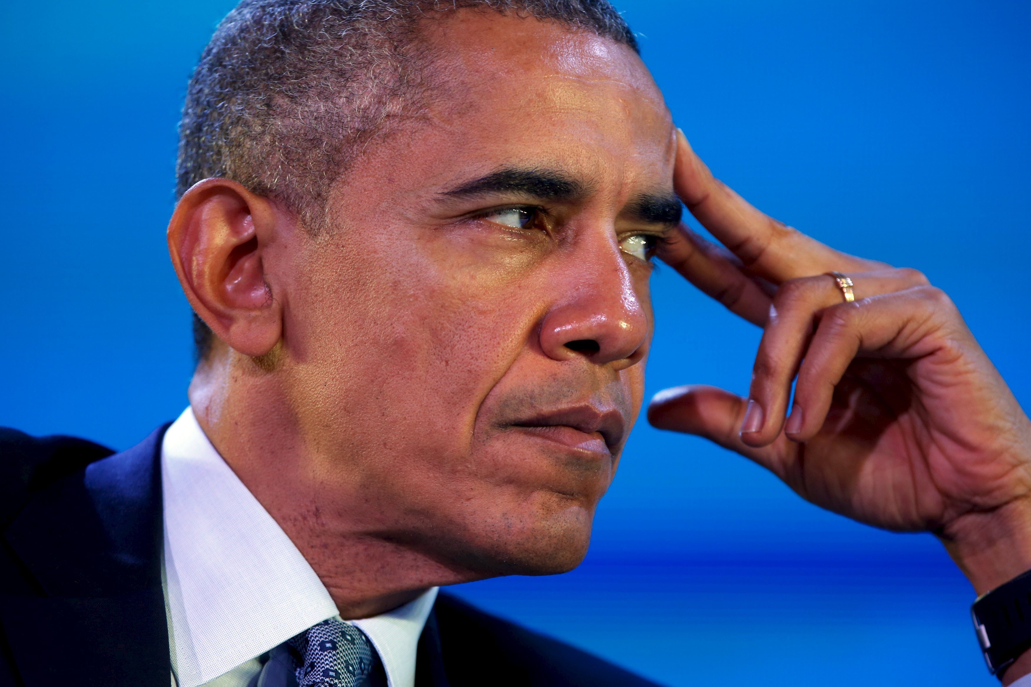 President Barack Obama takes part in the APEC CEO Summit in Manila, Philippines on Nov. 18, 2015.