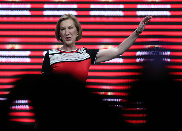 Republican presidential candidate Carly Fiorina speaks during the Sunshine Summit conference being held at the Rosen Shingle Creek on November 14, 2015 in Orlando, Florida.