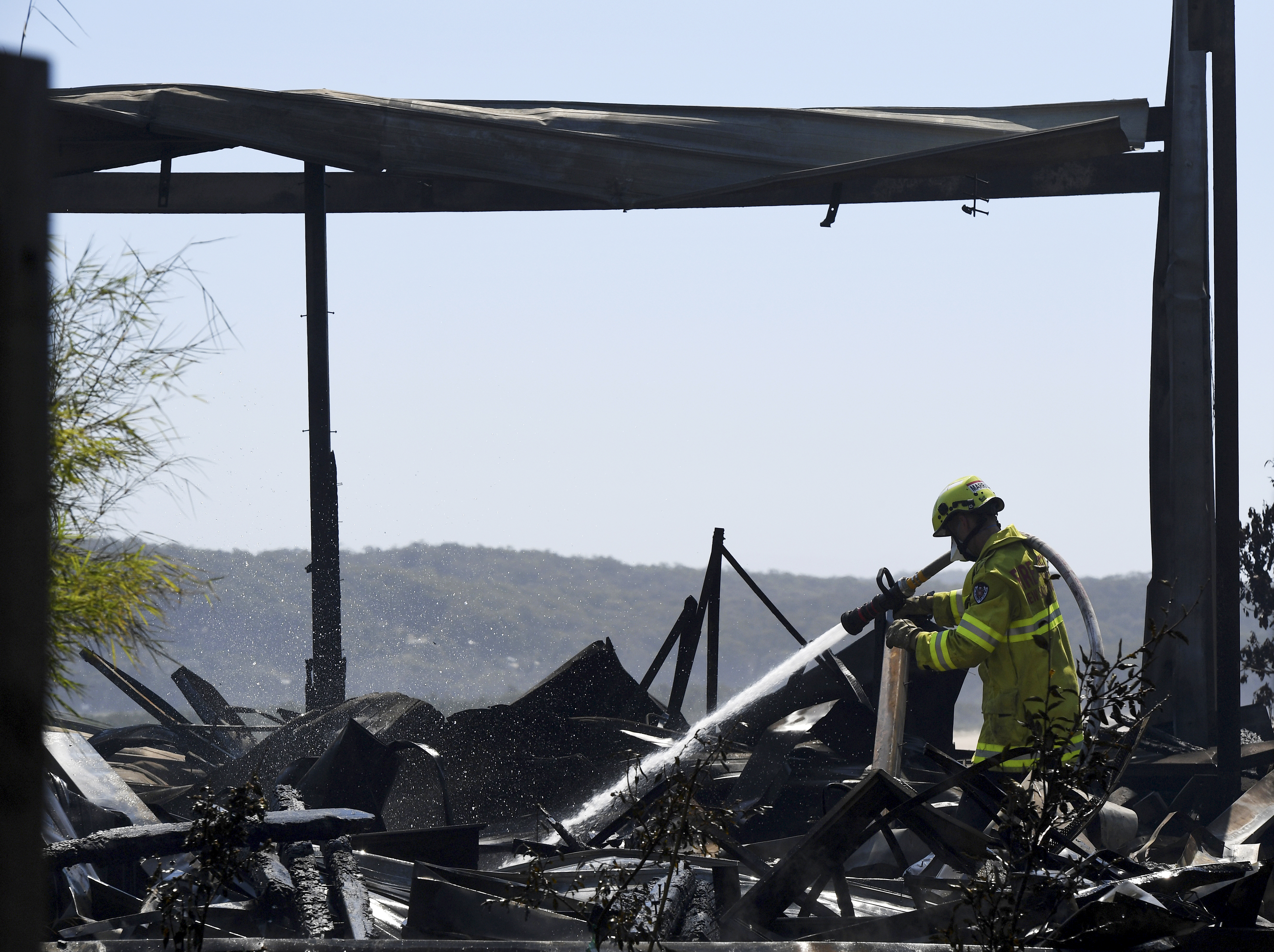 Brushfires burn through areas of New South Wales in Australia
