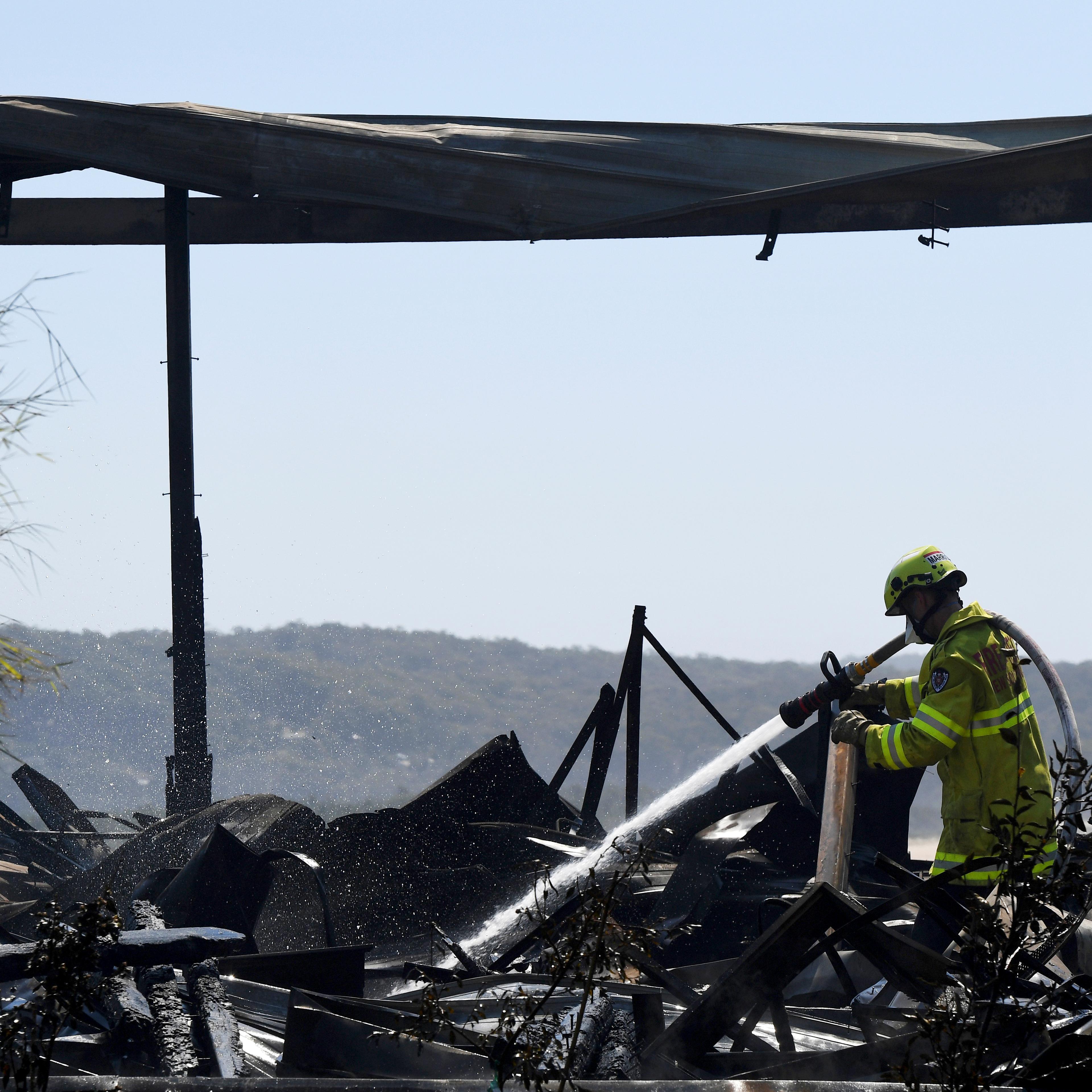 Brushfires burn through areas of New South Wales in Australia