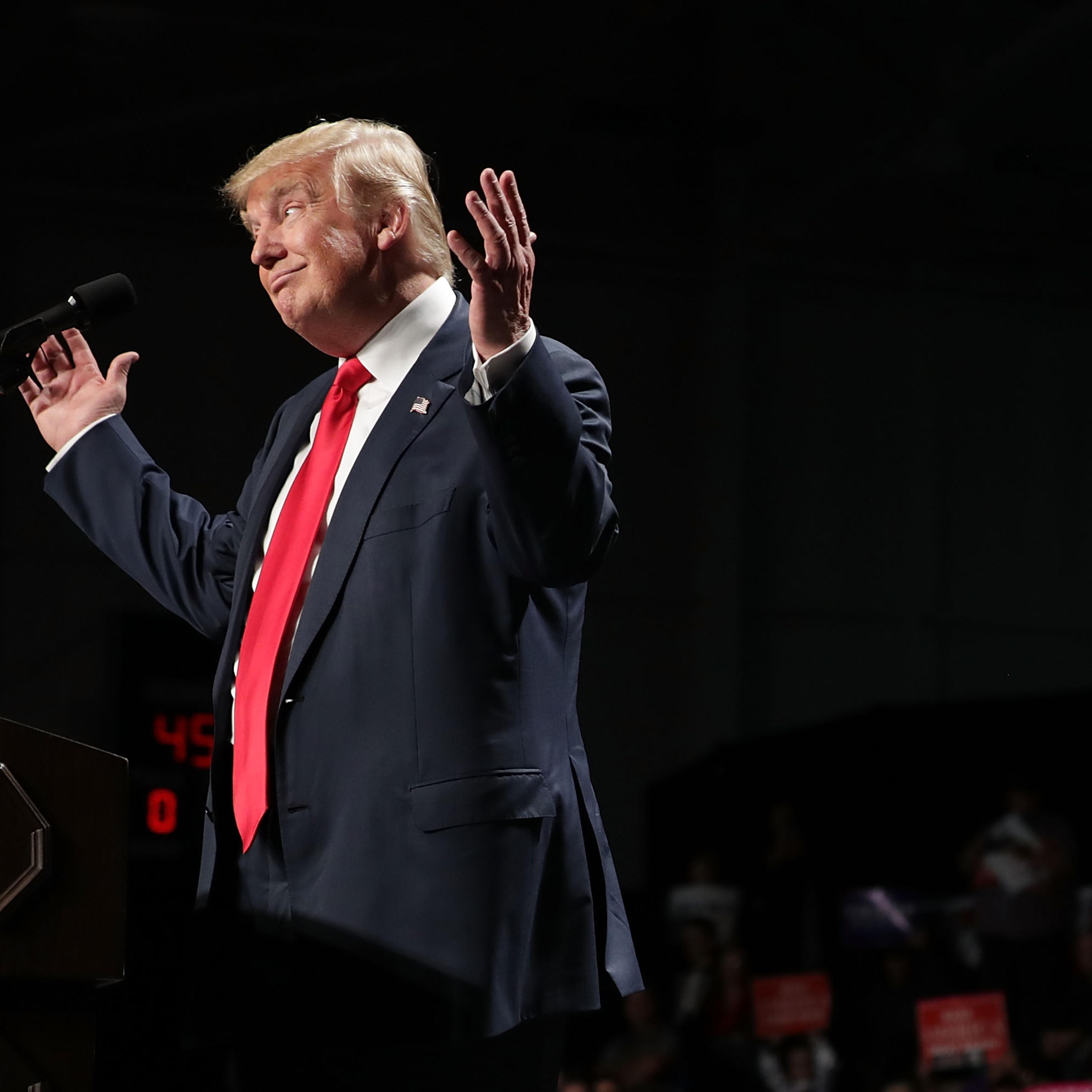 GOP Presidential Nominee Donald Trump Campaigns In Michigan