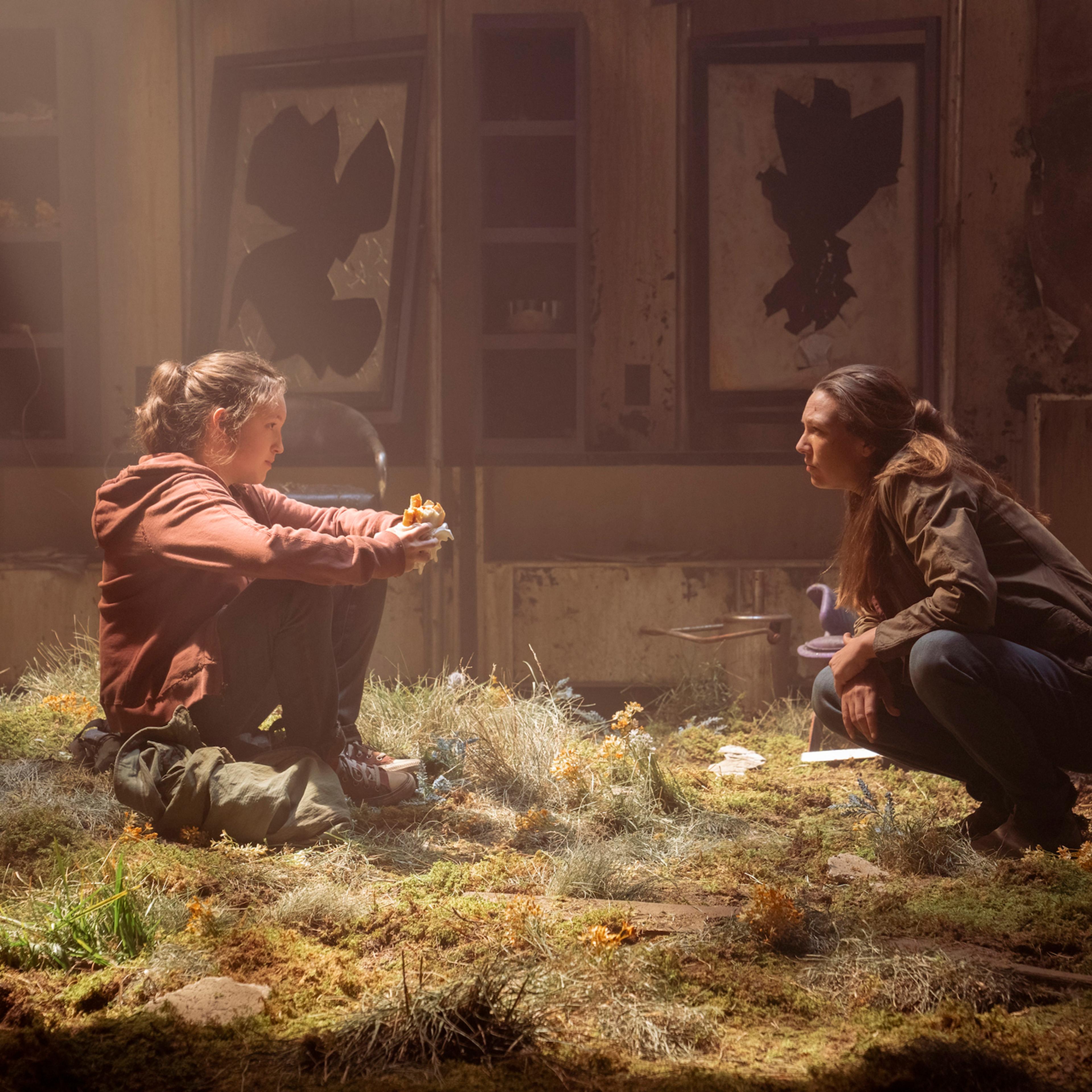 Bella Ramsey, left, and Anna Torv in <i>The Last of Us</i>
