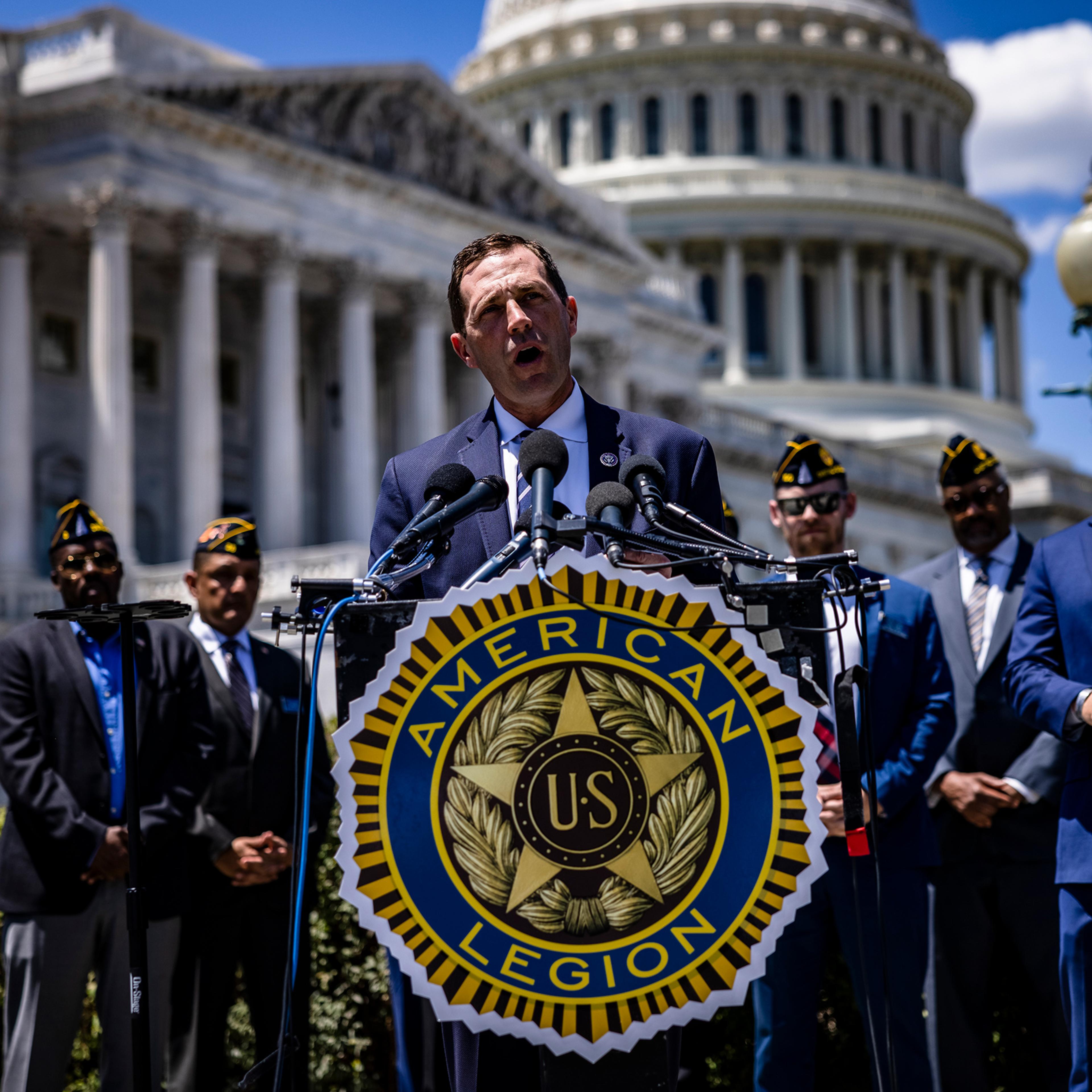 Rep. Jason Crow (D-CO) speaks on Capitol Hill on June 16, 2021. Lawmakers are working with groups like the American Legion to push for the Biden Administration to approve the evacuation of Afghans who assisted U.S. forces during the war before the Sept.