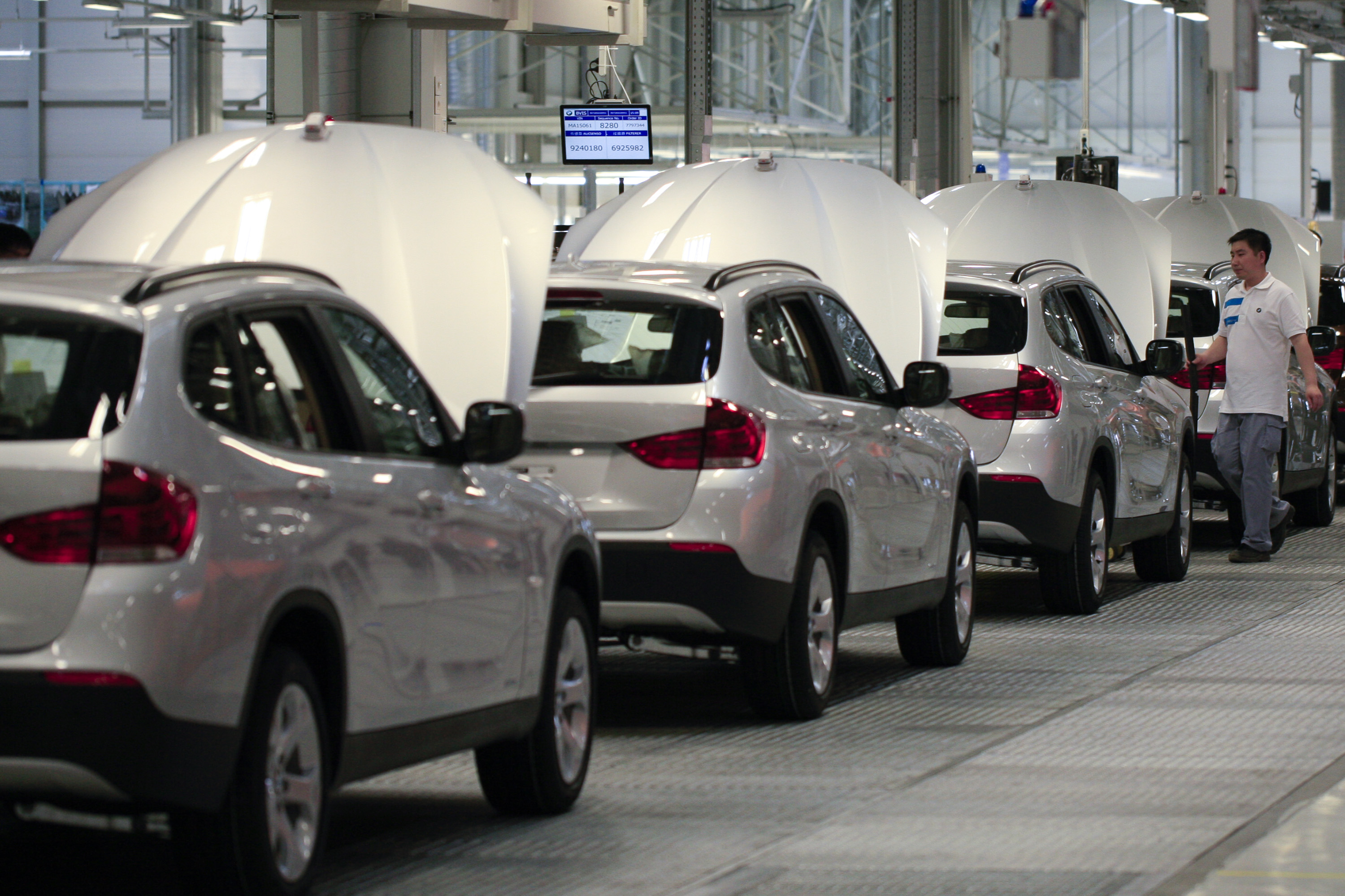 BMW Plant Visit And News Conference