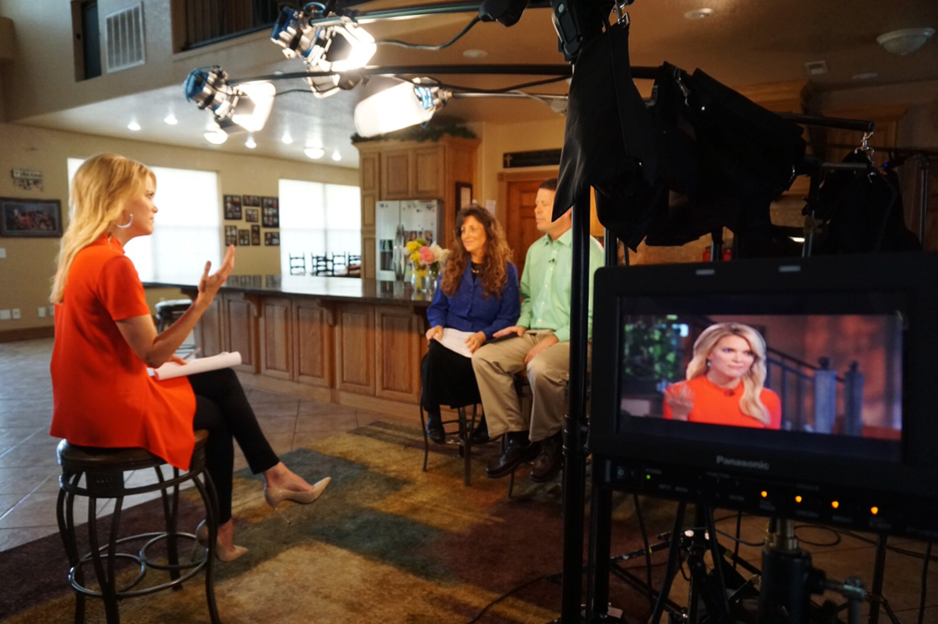 FOX News Channel's Megyn Kelly interviews Jim Bob Duggar and Michelle Duggar of the TLC program "19 Kids and Counting" at their home in Tontitown, Arkansas.