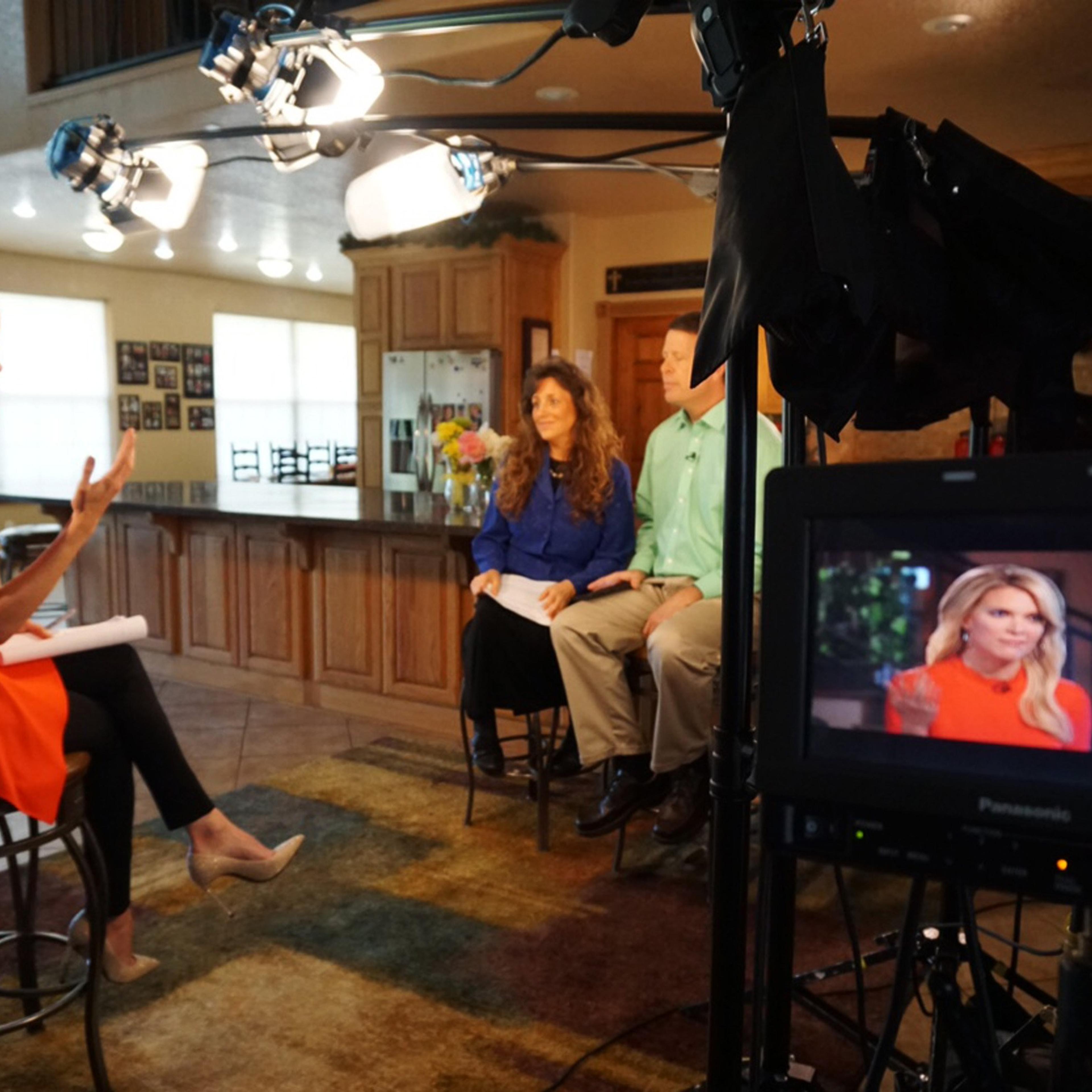 FOX News Channel's Megyn Kelly interviews Jim Bob Duggar and Michelle Duggar of the TLC program "19 Kids and Counting" at their home in Tontitown, Arkansas.