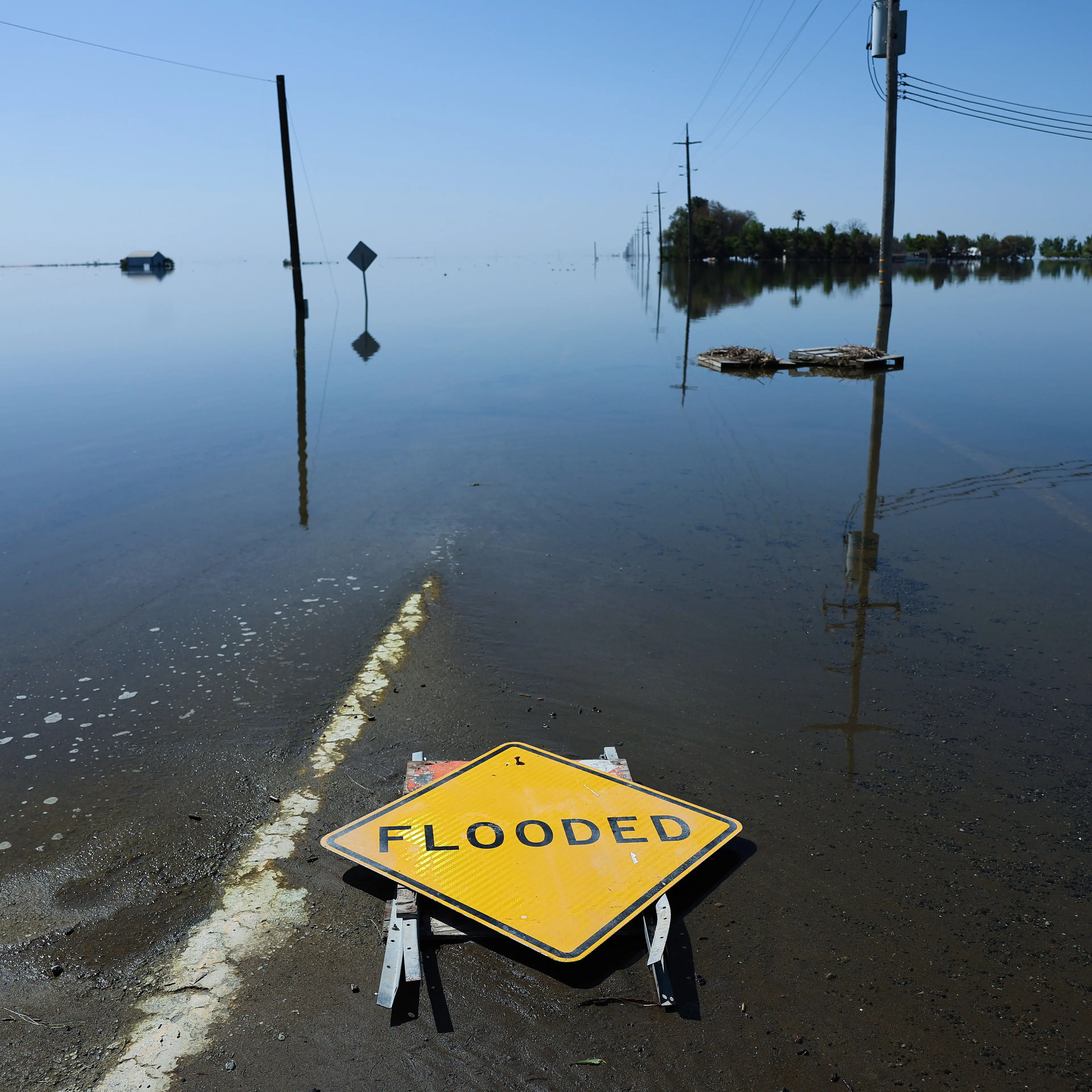 Formerly California Dry Lake Reemerges After Atmospheric Storms, Threatening Crops