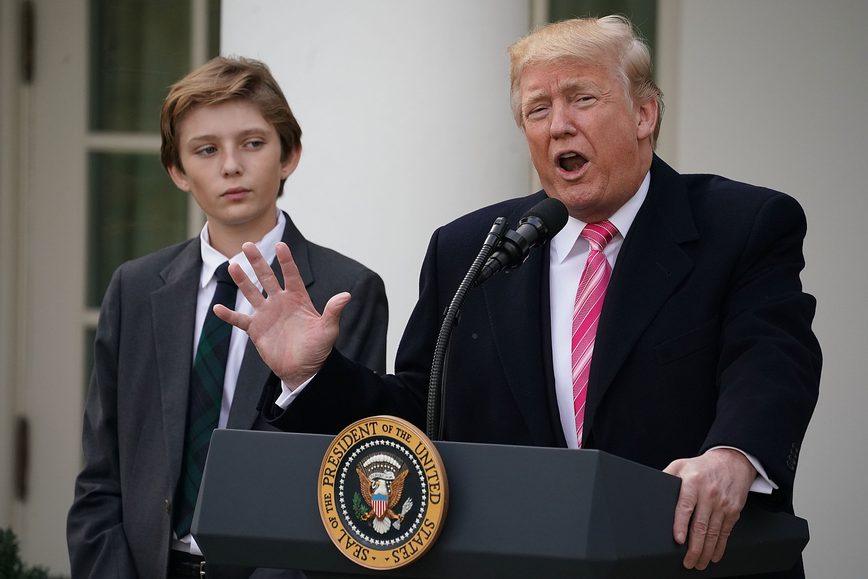 President Trump And First Lady Melania Hold National Thanksgiving Turkey Pardoning Ceremony