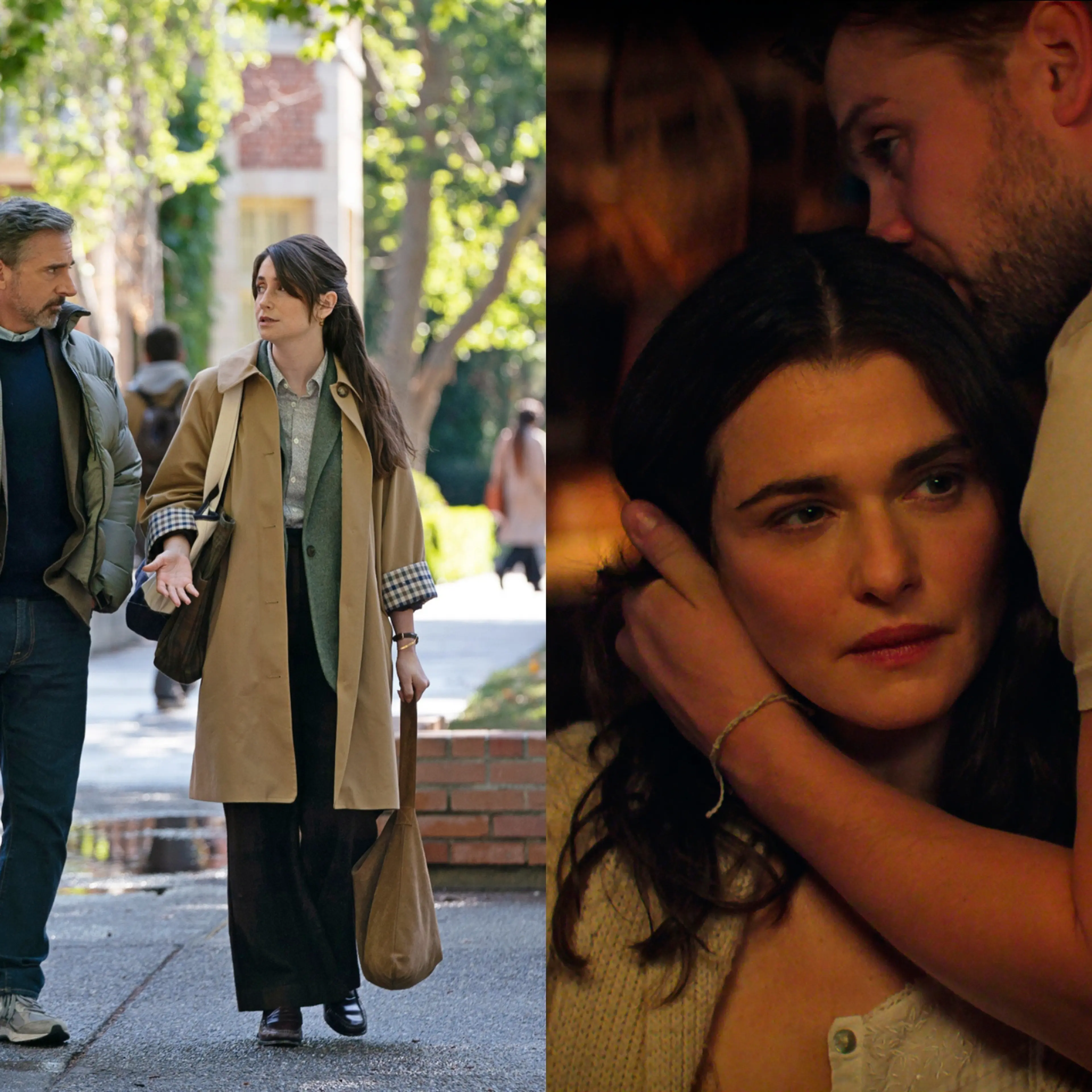 Carell and Clive in Rooster; Weisz and Woodall in Vladimr