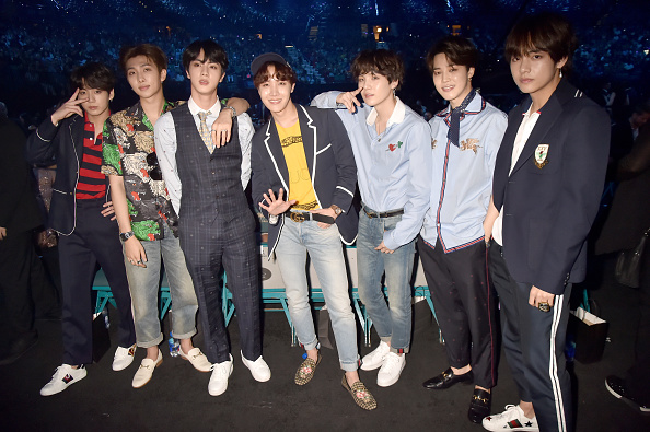 Musical group BTS attend the 2018 Billboard Music Awards at MGM Grand Garden Arena on May 20, 2018 in Las Vegas, Nevada.