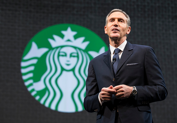 Starbucks Chairman and CEO Howard Schultz speaks during Starbucks annual shareholders meeting March 18, 2015 in Seattle, Washington.