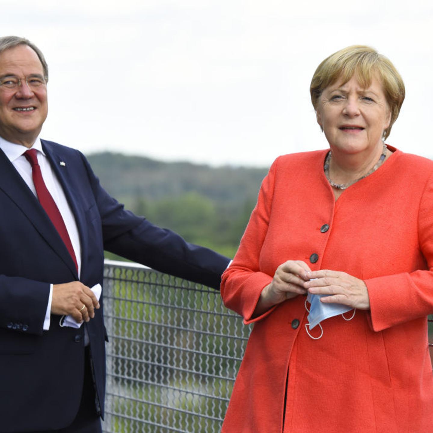 Merkel Visits North Rhine-Westphalia