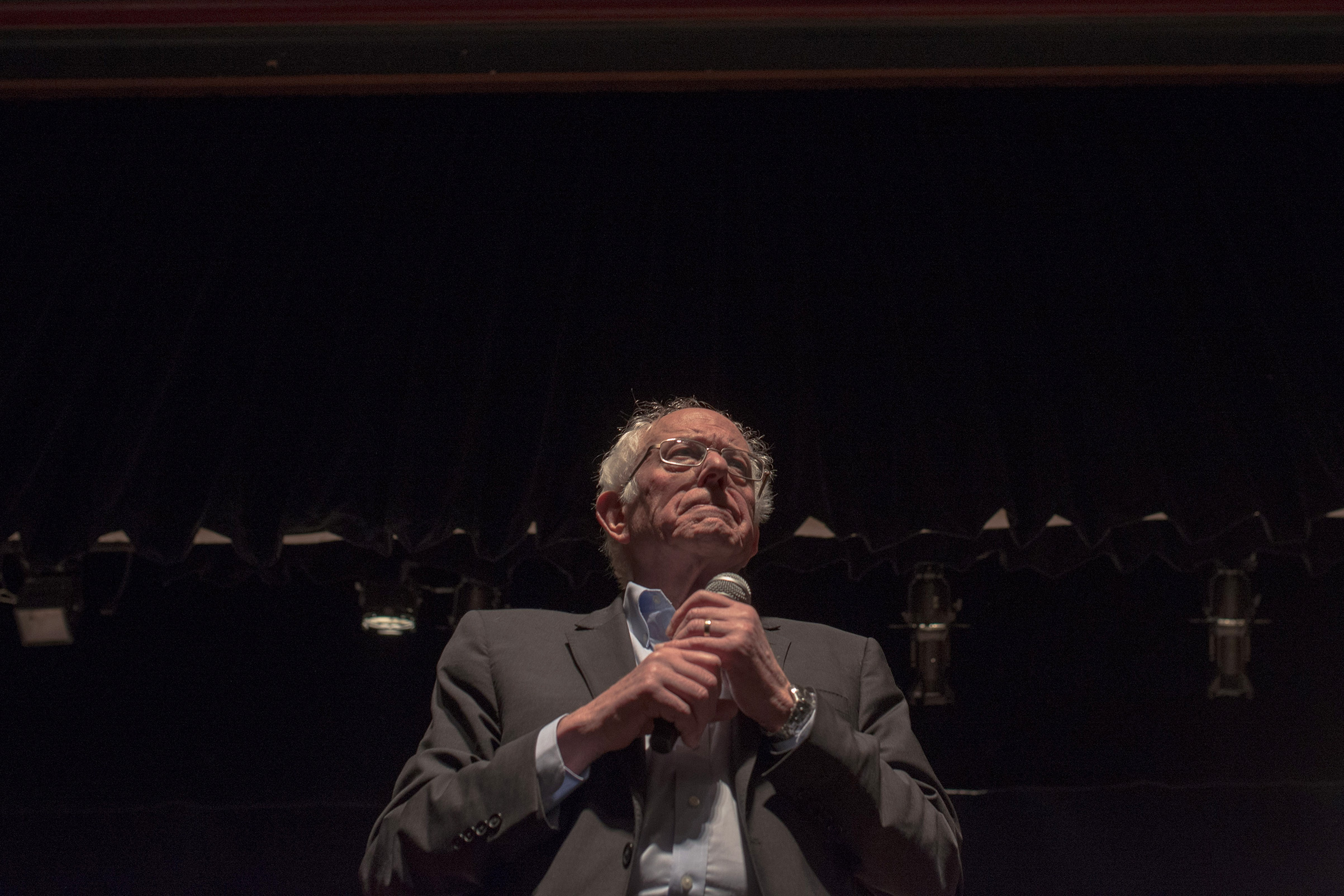 Democratic presidential candidate Sen. Bernie Sanders (I-VT) at a campaign rally in Ames, Iowa, Jan. 26, 2020. 