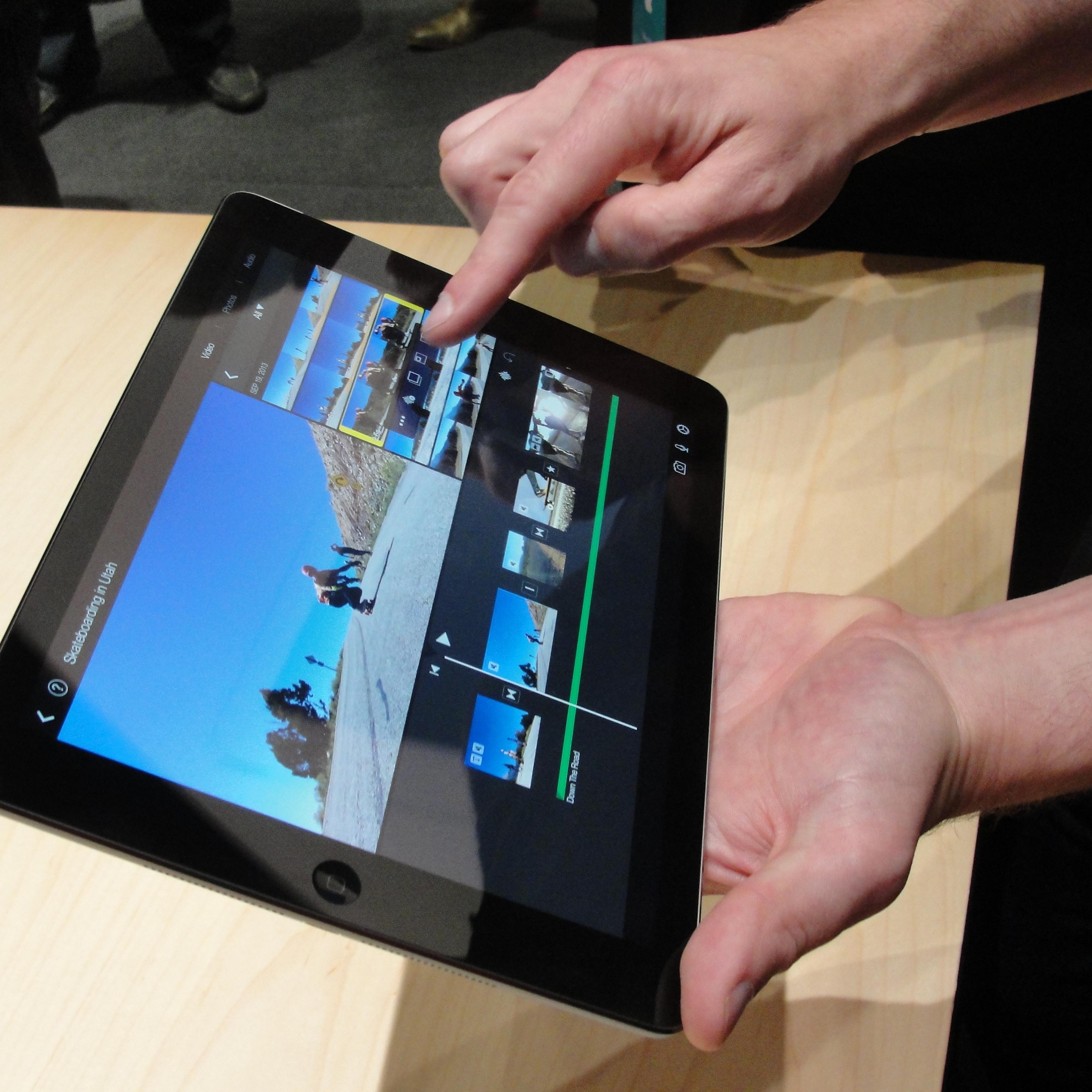 Apple's iPad Air tablet on October 22, 2013 in San Francisco, California.