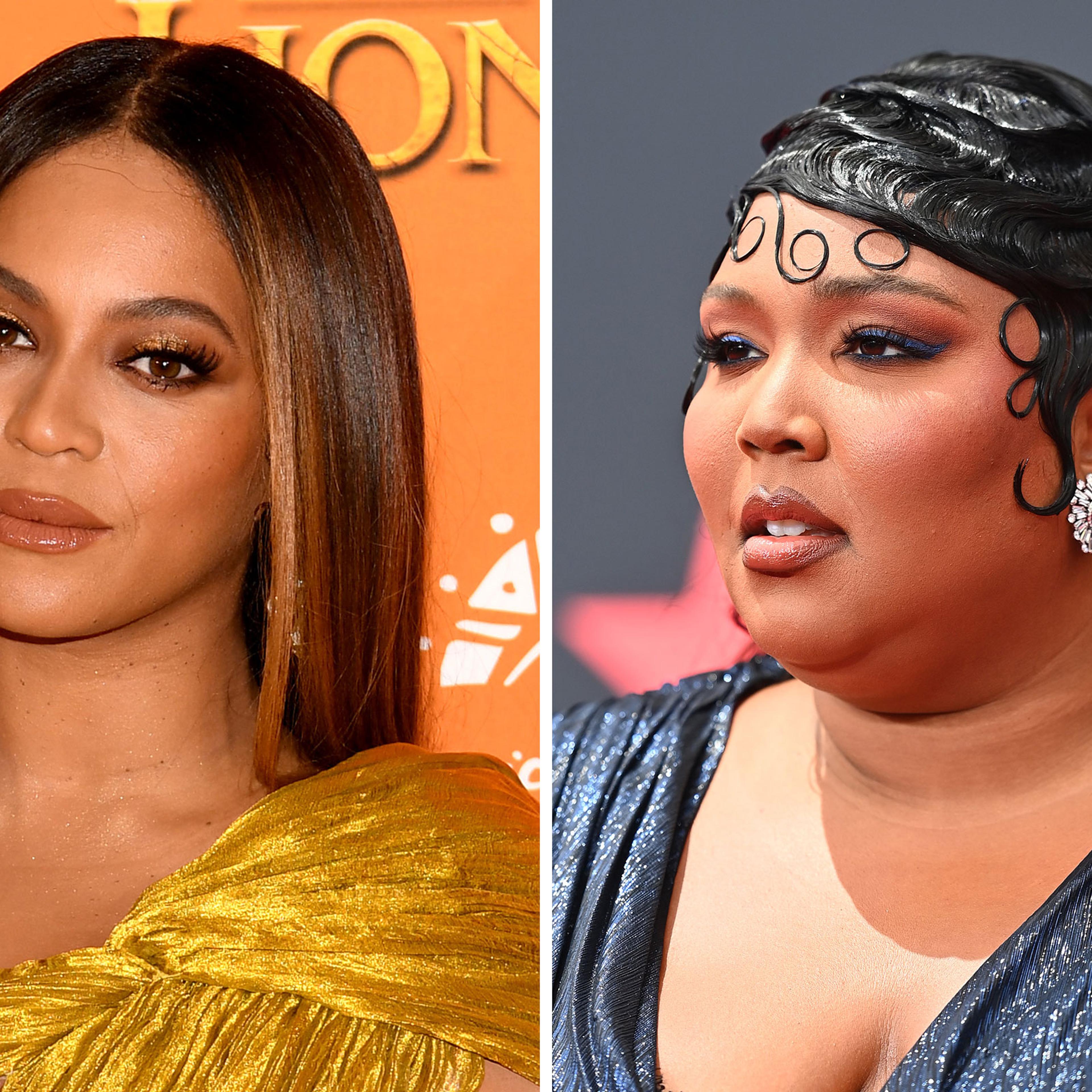 Side by side image of Beyoncé and Lizzo